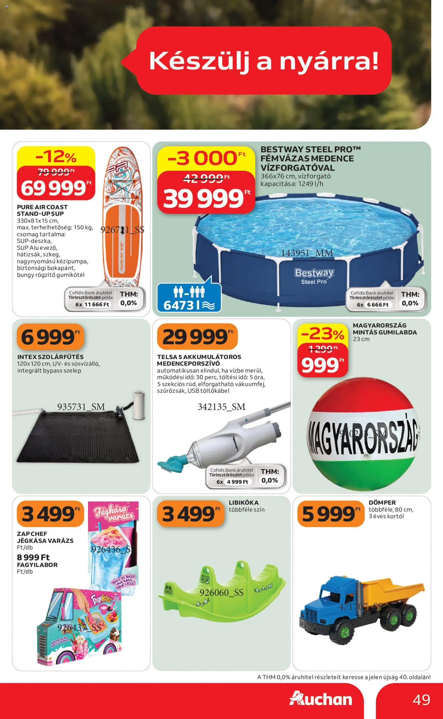 Auchan akciós ujság - amely érvényes a következő dátumtól: 21.05.2026 | Oldal: 49 | Termékek: USB, Medence