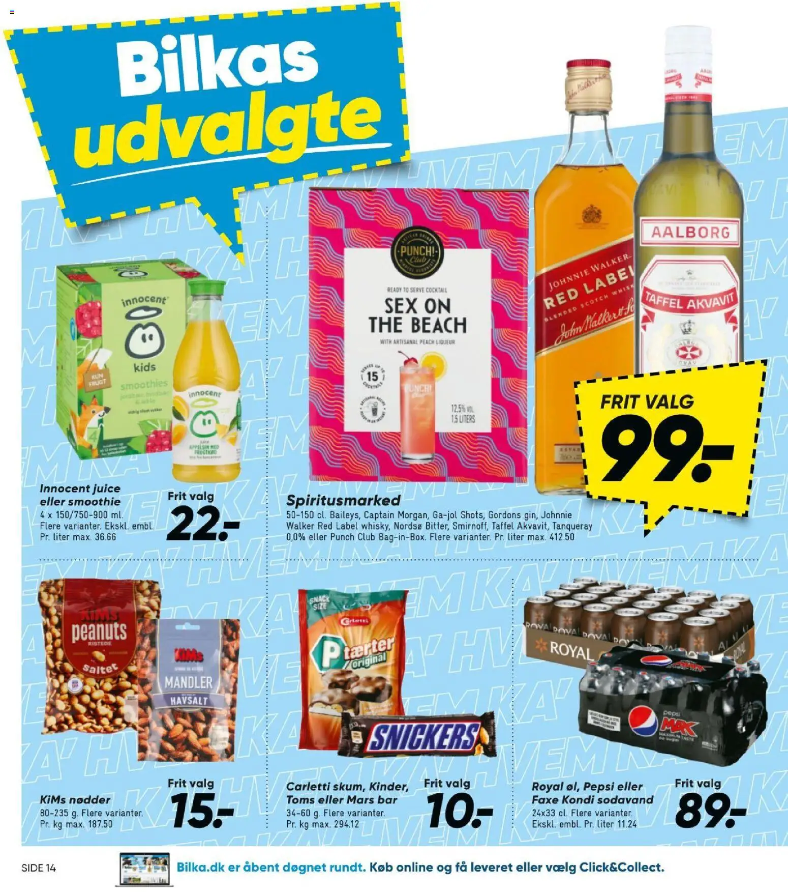Bilka tilbudsavis – gyldig fra 21/08/2026 | Side: 14 | Produkter: Peanuts, Mandler, Faxe Kondi, Pepsi
