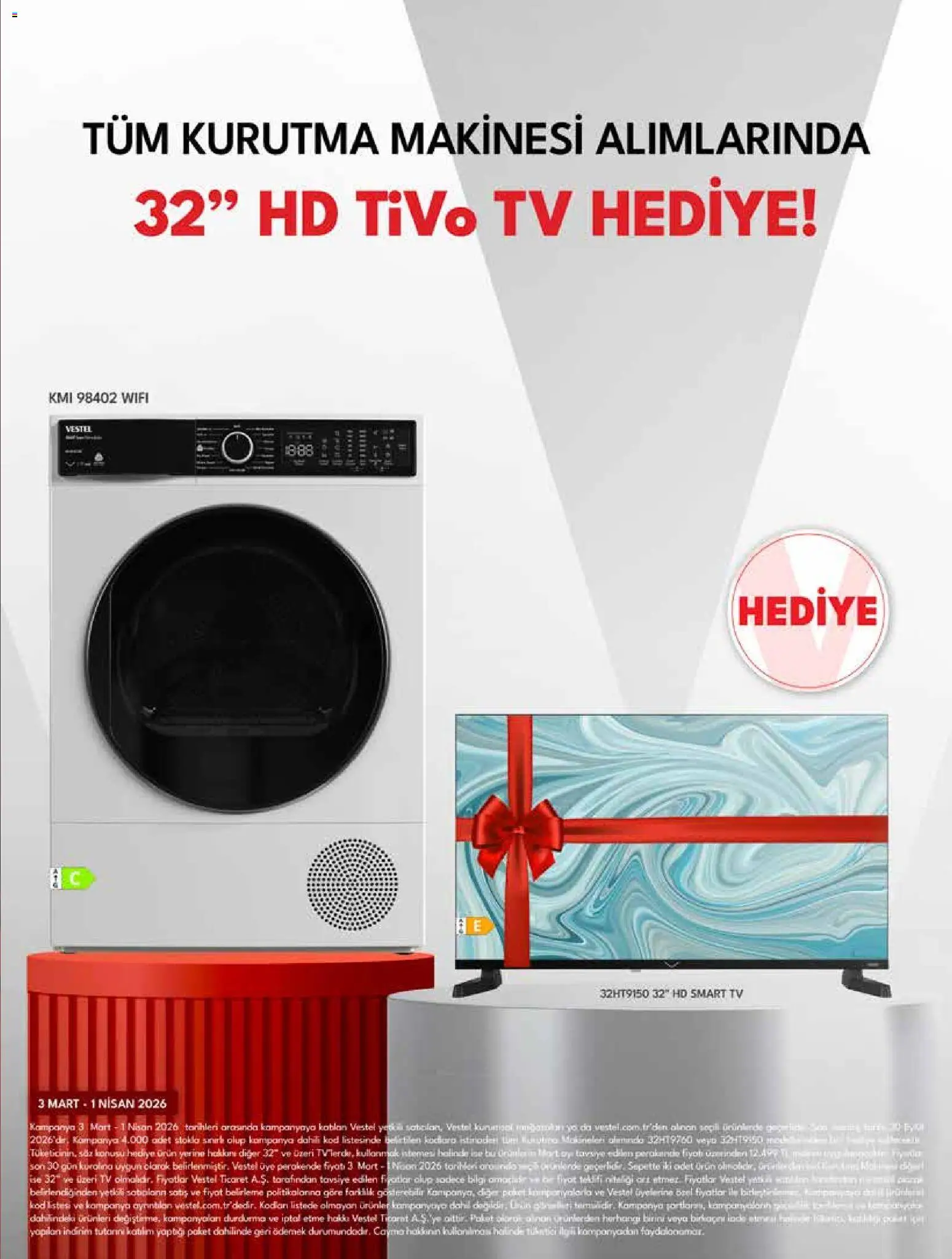Vestel Katalog - 01.03.2026 tarihinden itibaren geçerlidir | Sayfa: 7 | Ürünler: Buzdolabı, Dondurucu