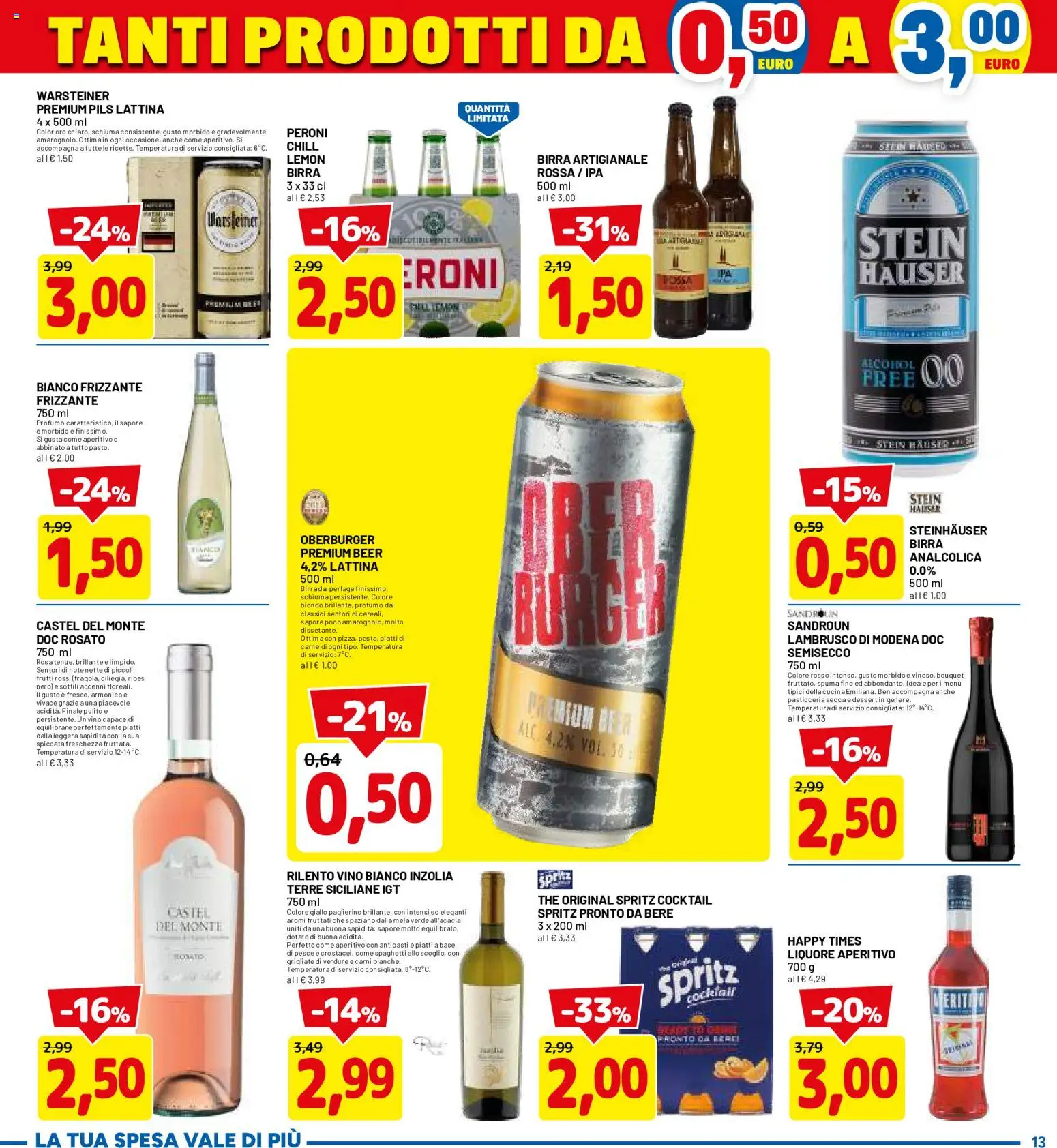 Volantino D Più del 14.05.2026 | Pagina: 13 | Prodotti: The, Vino bianco, Profumo, Aperitivo