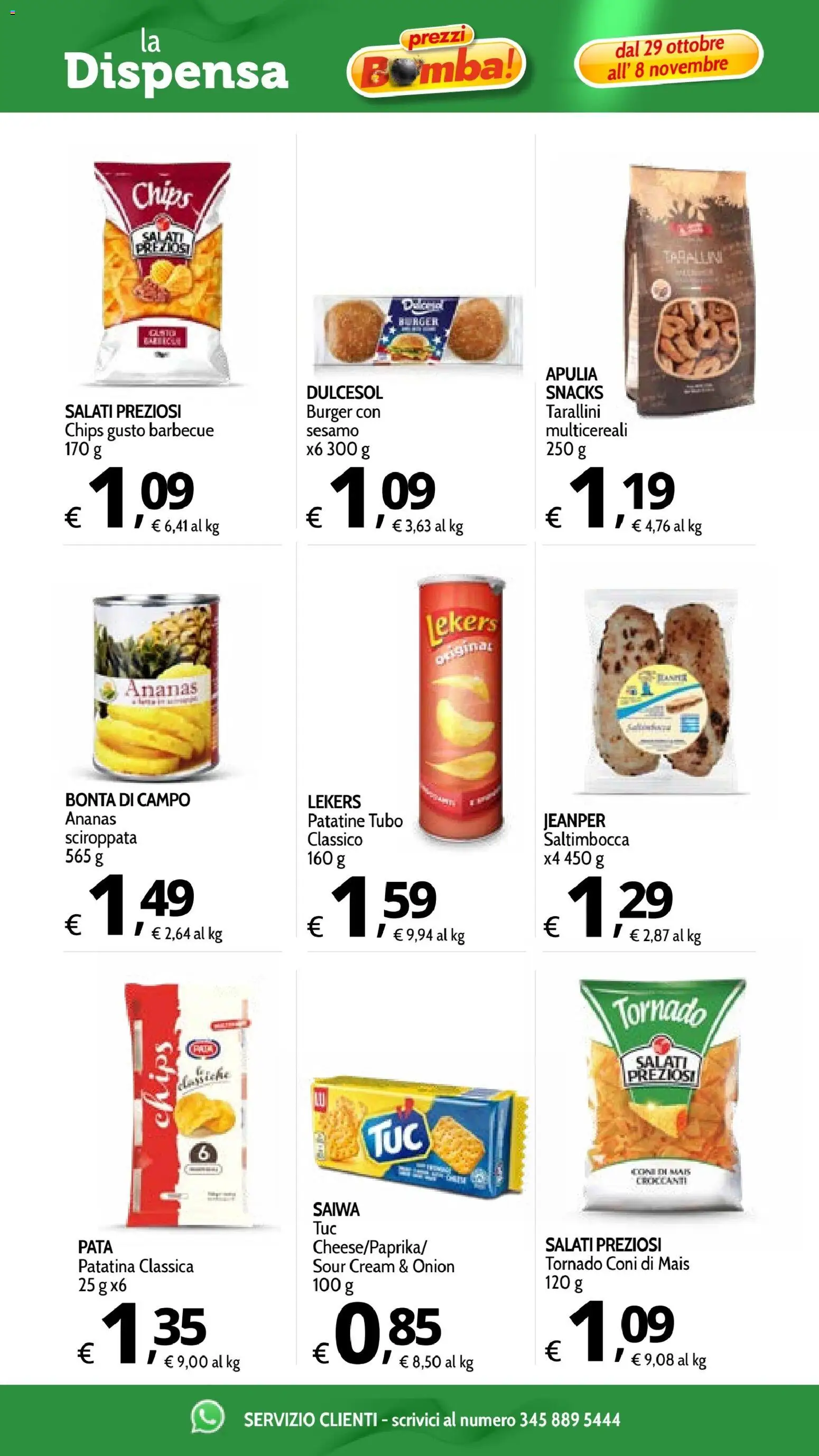 Volantino Primo Prezzo del 29/10/2026 | Pagina: 8 | Prodotti: Patatine, Tubo, Ananas, Sesamo