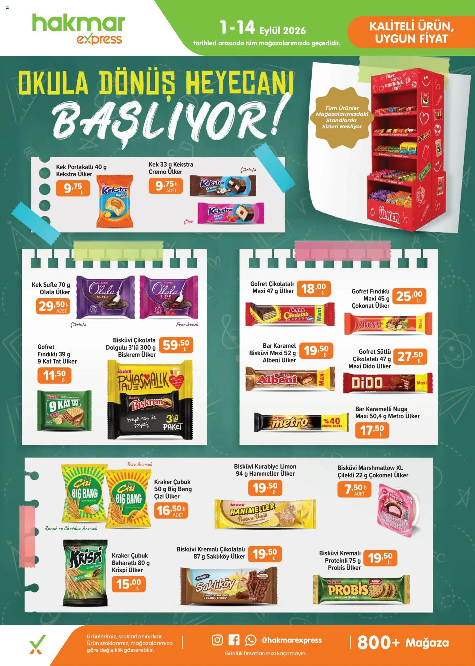 Hakmar Express - Salı Aktüel Ürünler - 01 Eylül 2026 tarihinden itibaren geçerlidir | Sayfa: 3 | Ürünler: Gofret, Çikolata, Çilek, Kurabiye