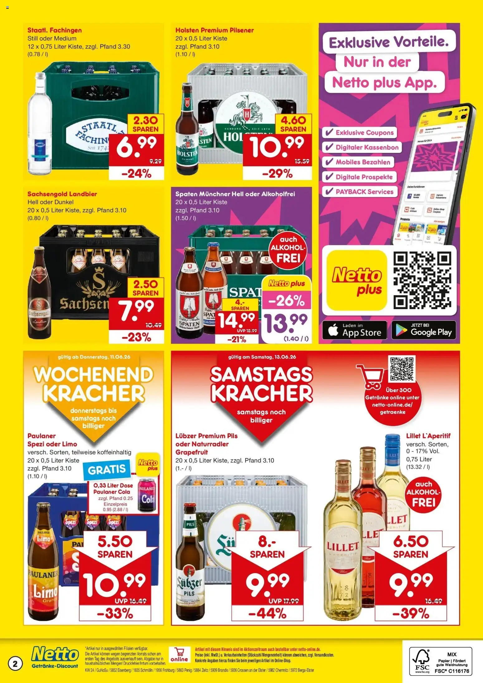Netto Marken-Discount Prospekt Brandis – gültig ab 08.06.2026 | Seite: 2 | Produkte: Holsten, Lillet, Lubzer, Paulaner