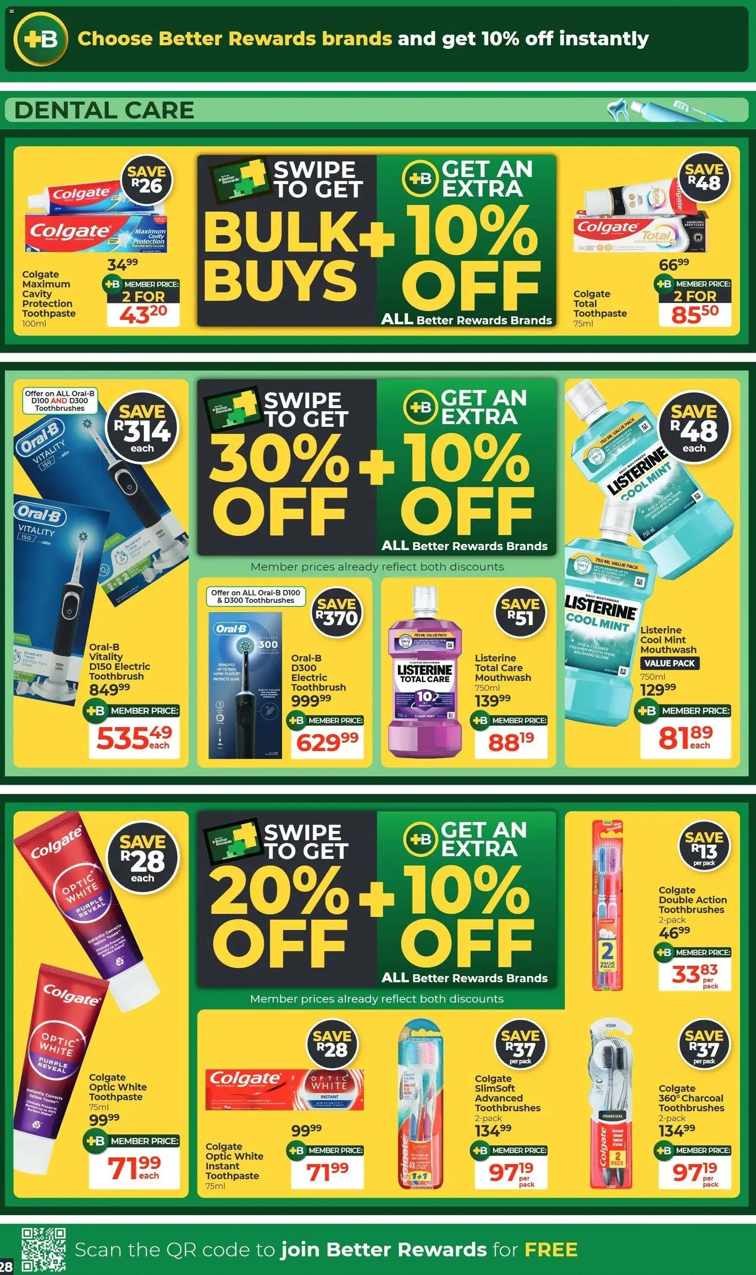New Dis-Chem catalogue – valid from 20/10/2026 | Page: 28 | Products: Timer, Toothpaste, Mouthwash, Toothbrush