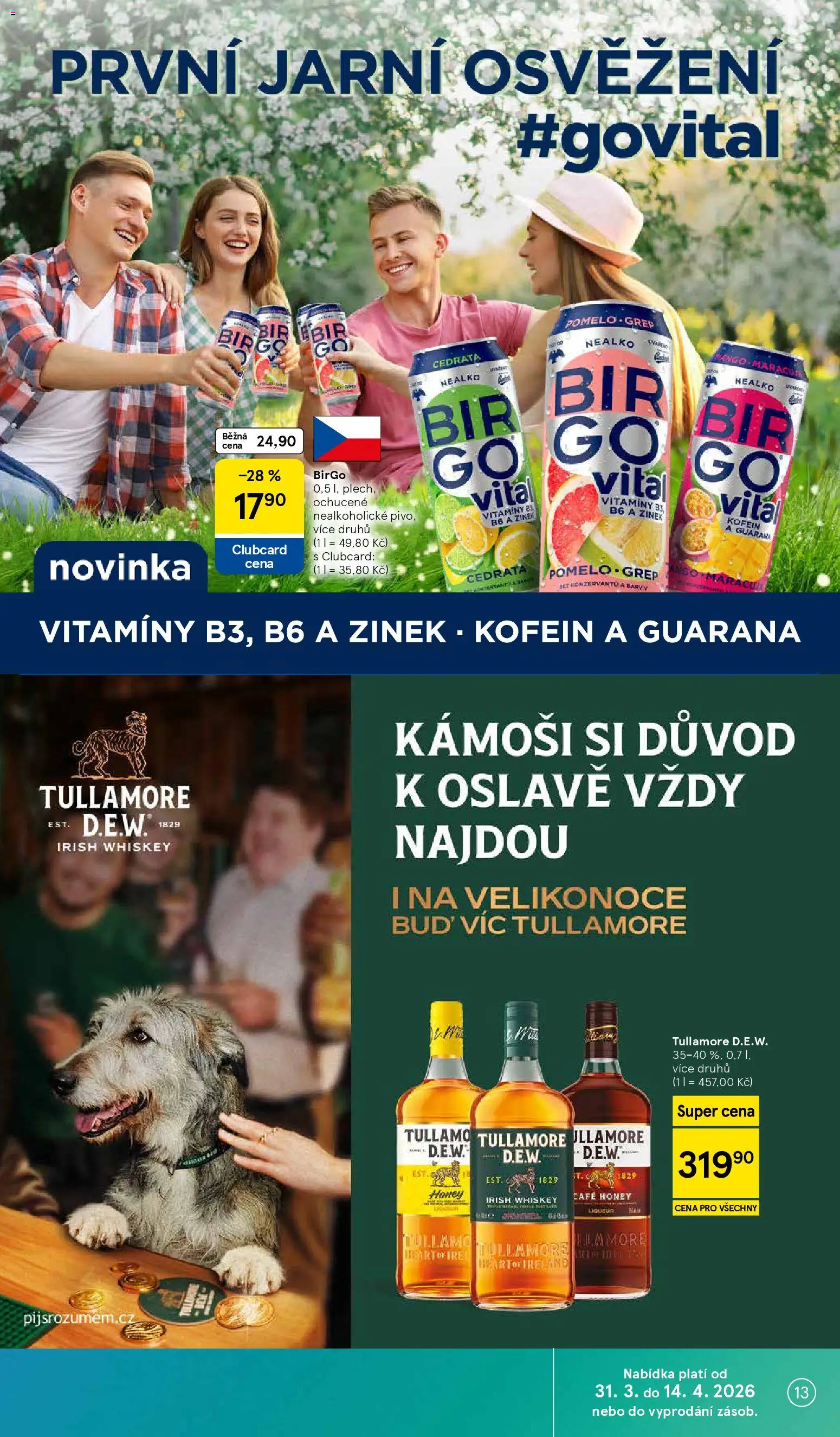 Tesco leták - Hypermarket od 31.03.2026 | Strana: 13 | Produkty: Whiskey, Grep, Vitamíny, Plech