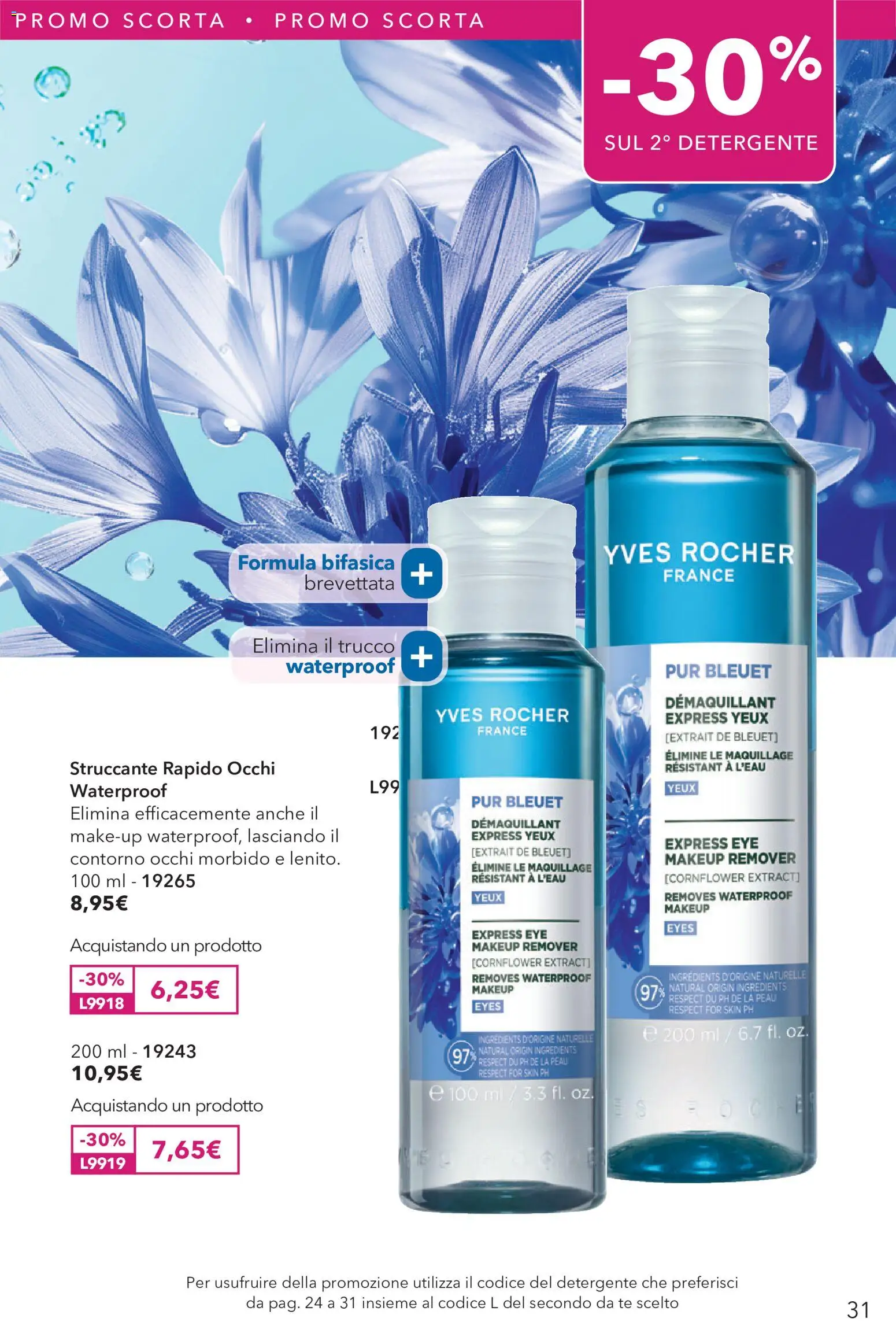 Volantino Yves Rocher del 31/08/2026 | Pagina: 31 | Prodotti: Struccante, Detergente, Tè, Trucco