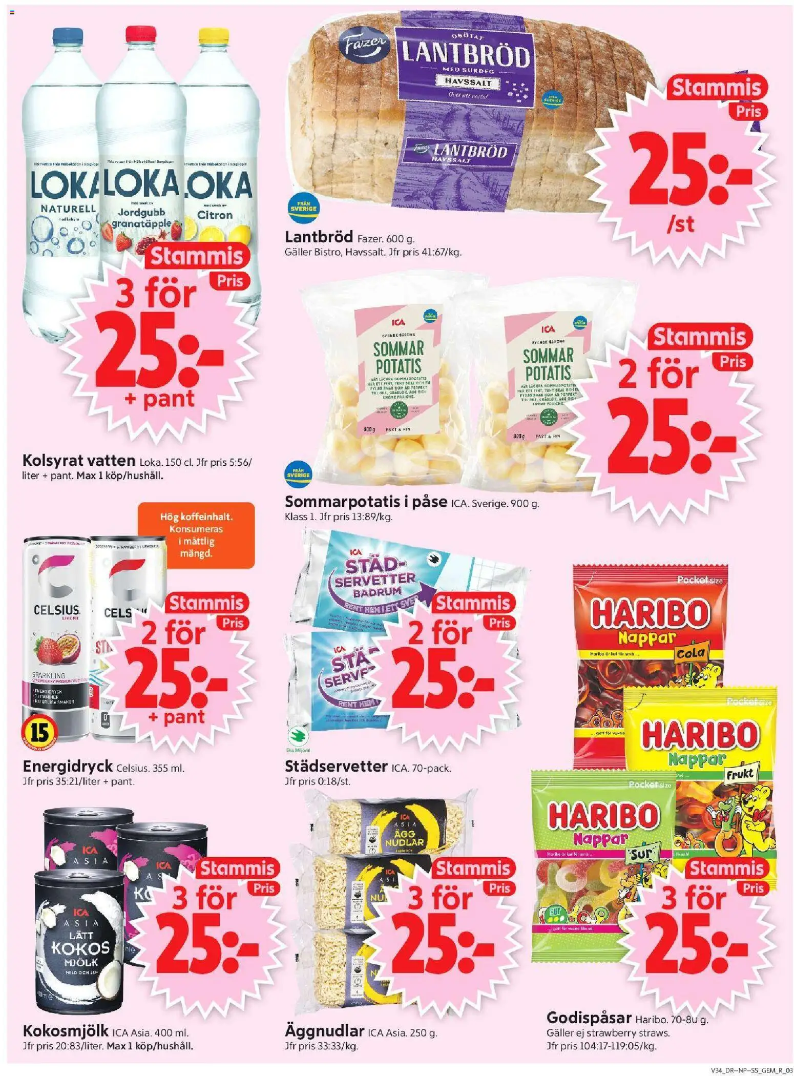ICA Supermarket reklamblad aktuell från 17/08/2026 | Sida: 3 | Produkter: Kokos, Kokosmjölk, Vatten, Potatis