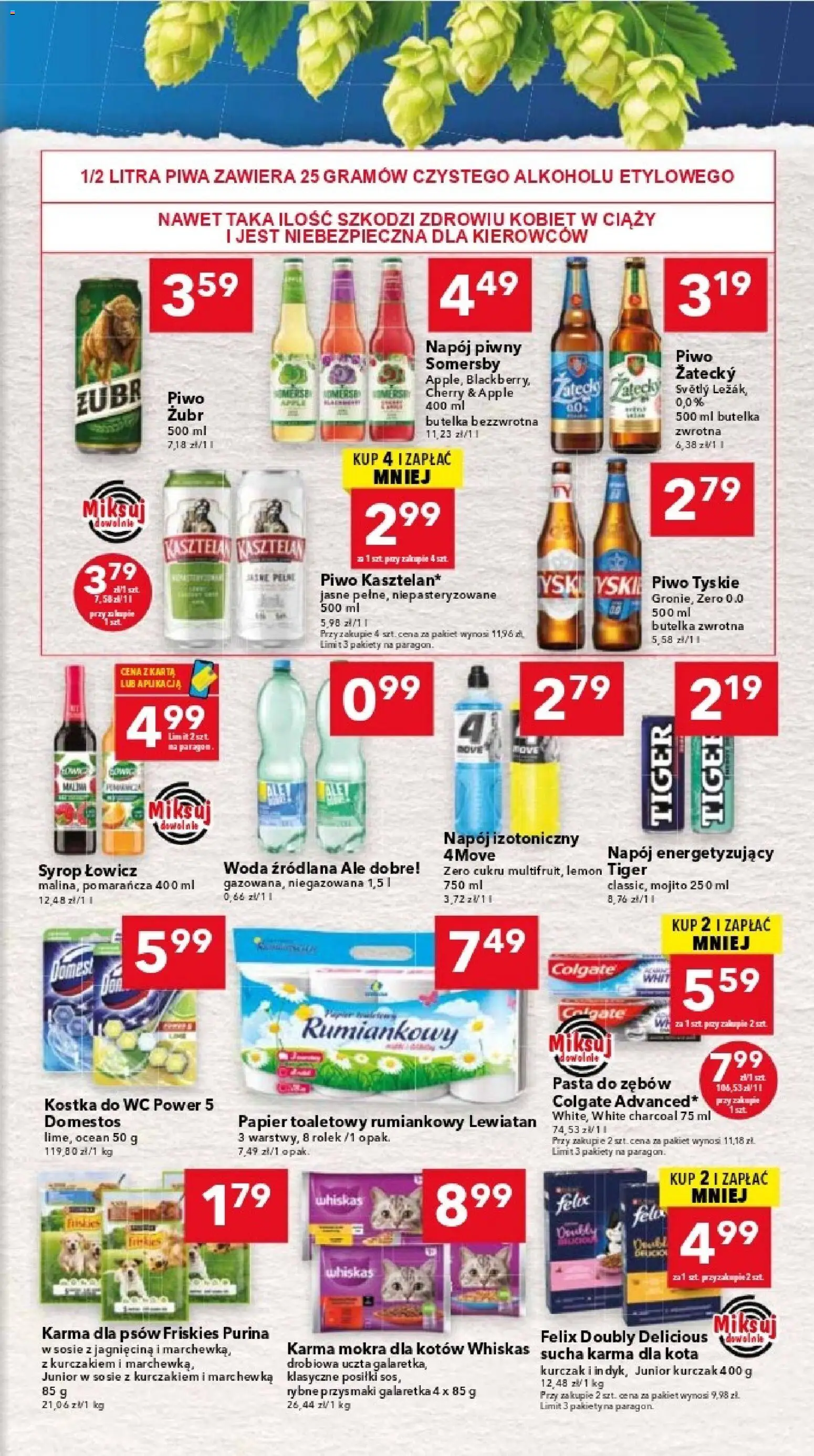 Lewiatan gazetka - Warszawa od 02.07.2026 | Strona: 7 | Produkty: Syrop, Woda źródlana, Piwo, Somersby