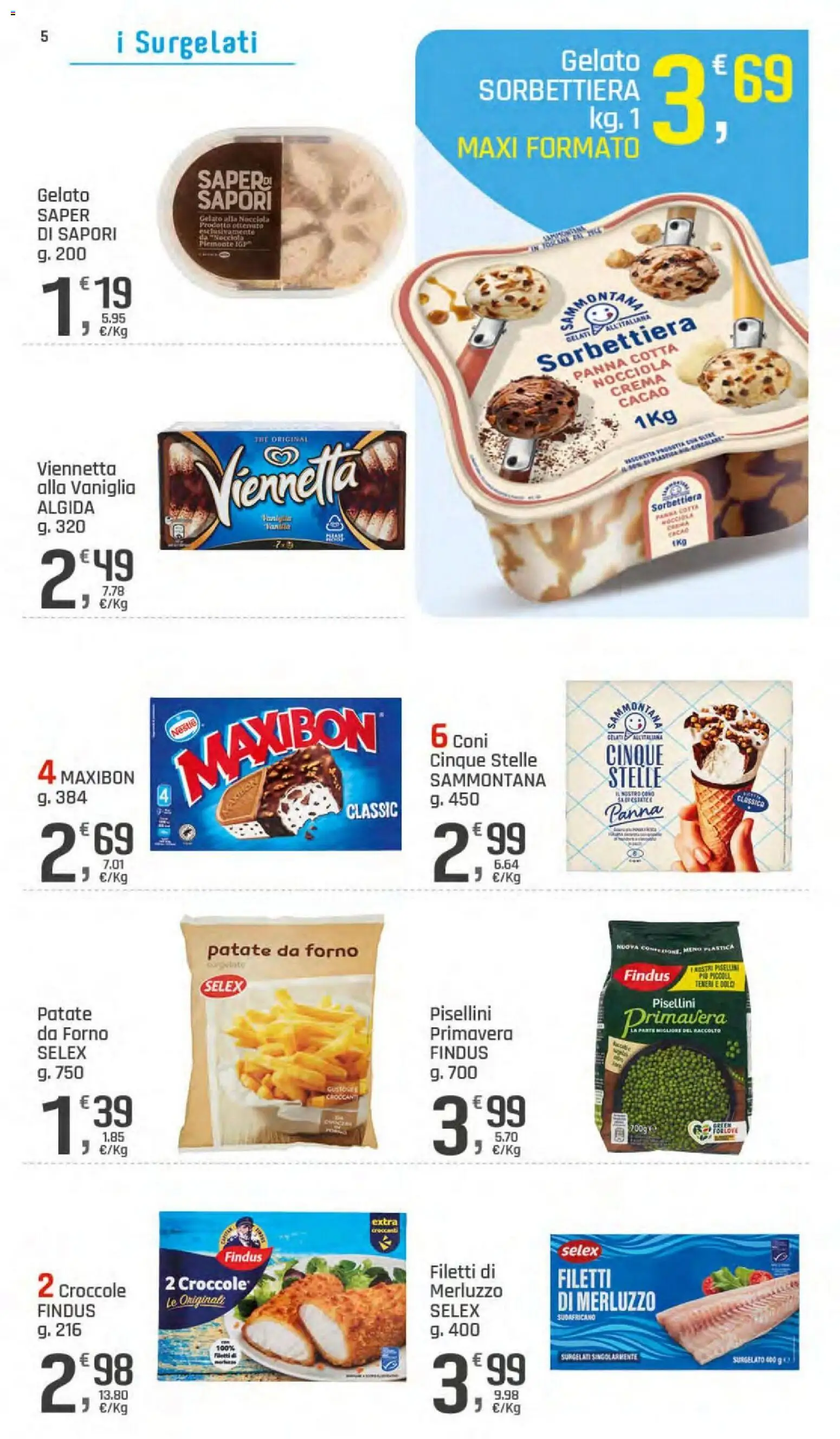 Volantino DOK del 11/09/2026 | Pagina: 5 | Prodotti: Crema, Gelato, Patate, The