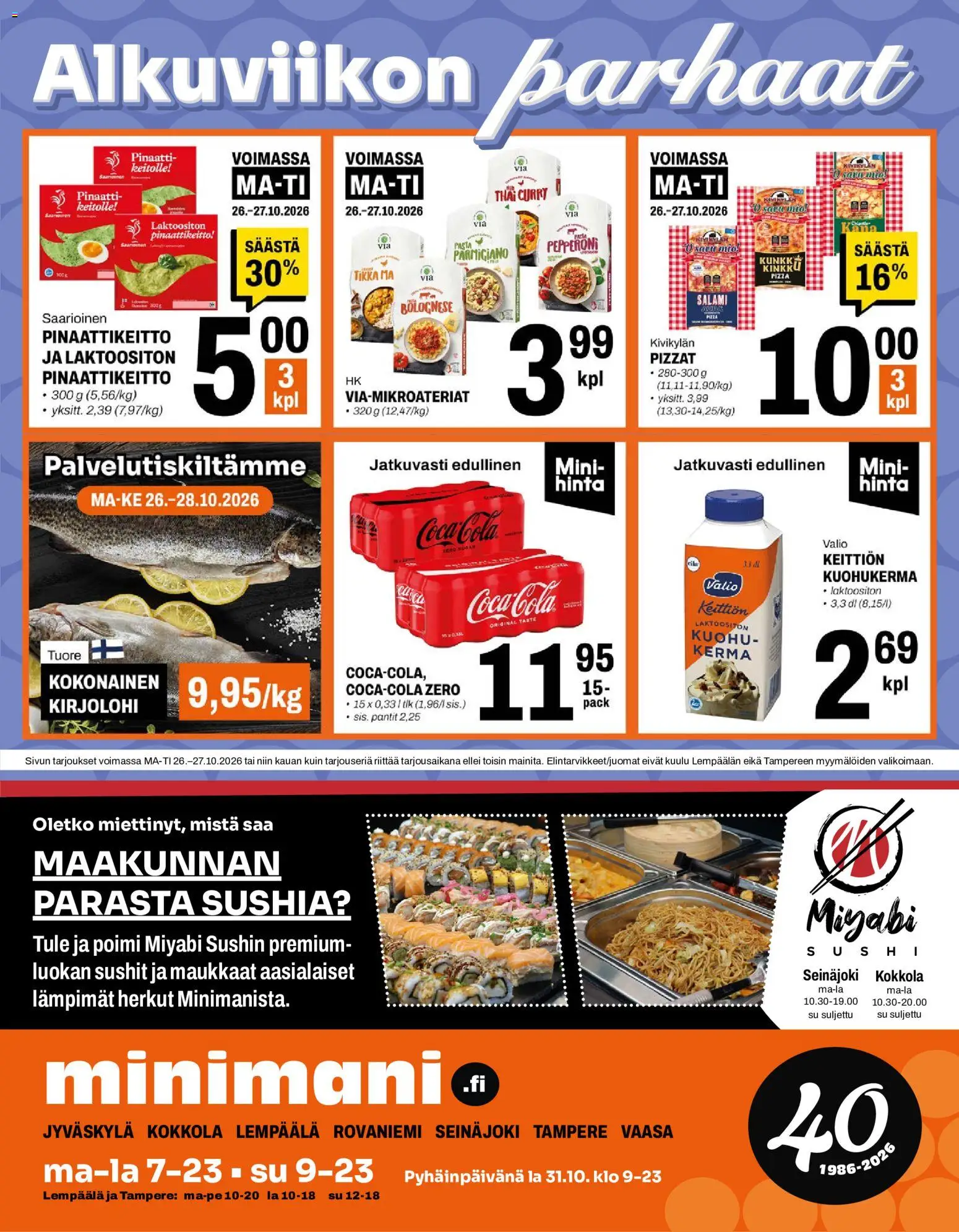 Minimani tarjoukset – voimassa 26/10/2026 alkaen | Sivu: 1