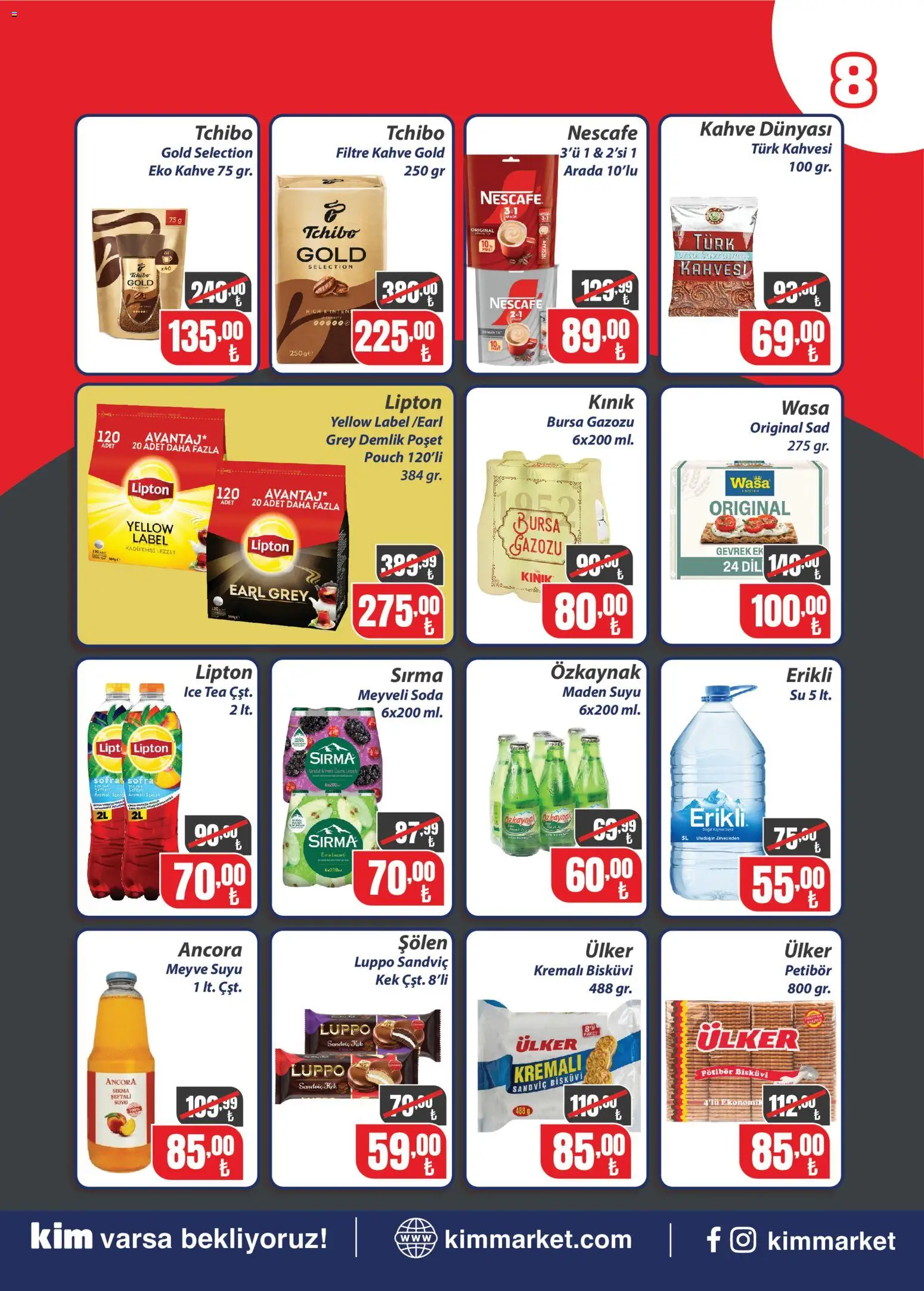 Kim Market Katalog - Marmara Insert - 19 Ekim 2026 tarihinden itibaren geçerlidir | Sayfa: 8 | Ürünler: Kahve, Meyve suyu, Soda, Demlik