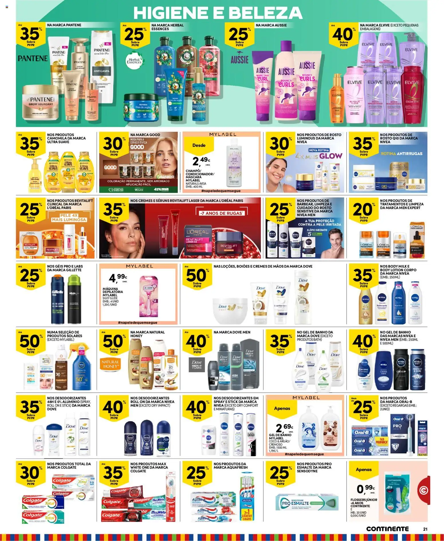 Continente Madeira │ válido de 19.05.2026 | Página: 21 | Produtos: Aveia, Gel de banho, Banho, Óleo