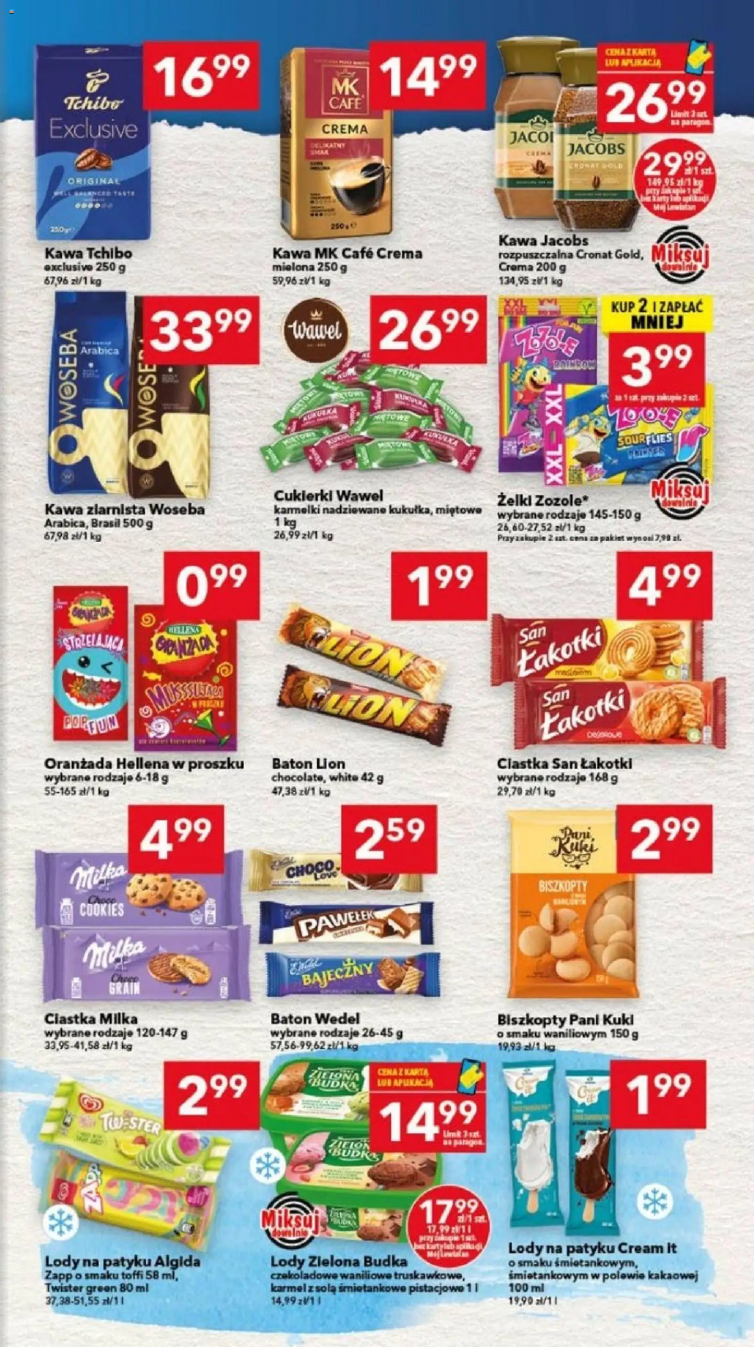 Lewiatan gazetka - Gdańsk od 30.07.2026 | Strona: 5 | Produkty: Kawa ziarnista, Tchibo, Oranżada hellena, Cukierki