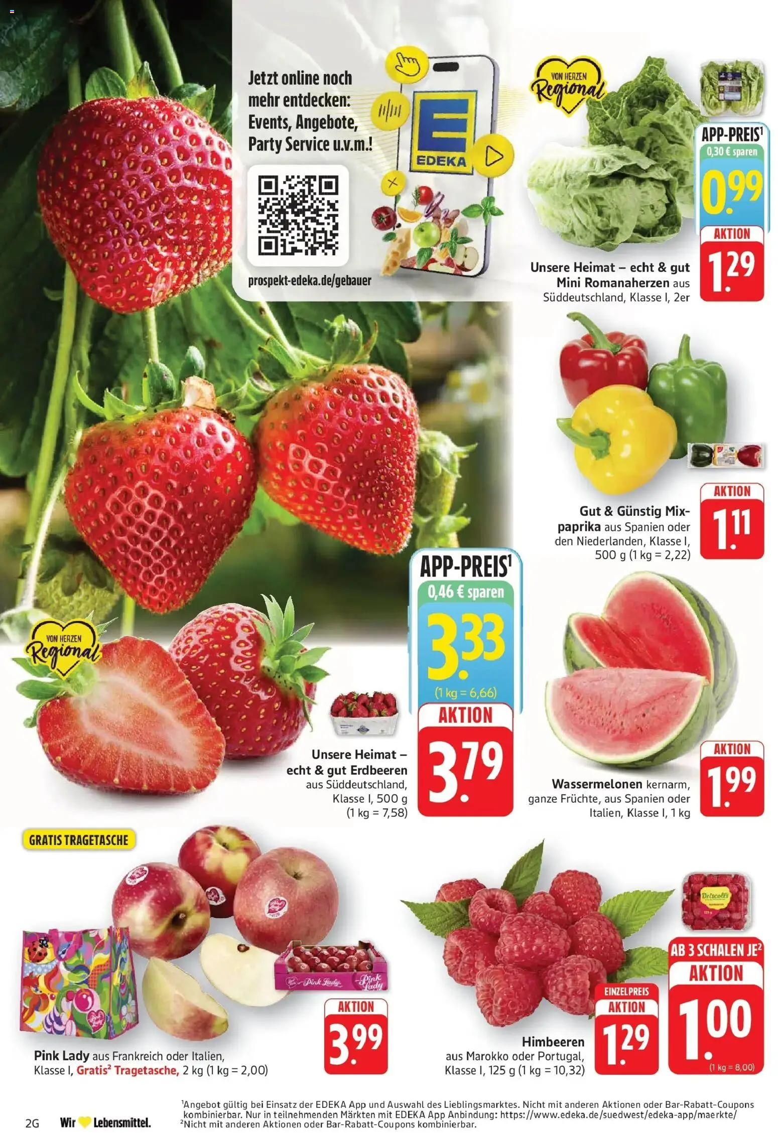 Edeka prospekt Geislingen	 – gültig ab 04.05.2026 | Seite: 4 | Produkte: Himbeeren, Apple, Paprika, Erdbeeren