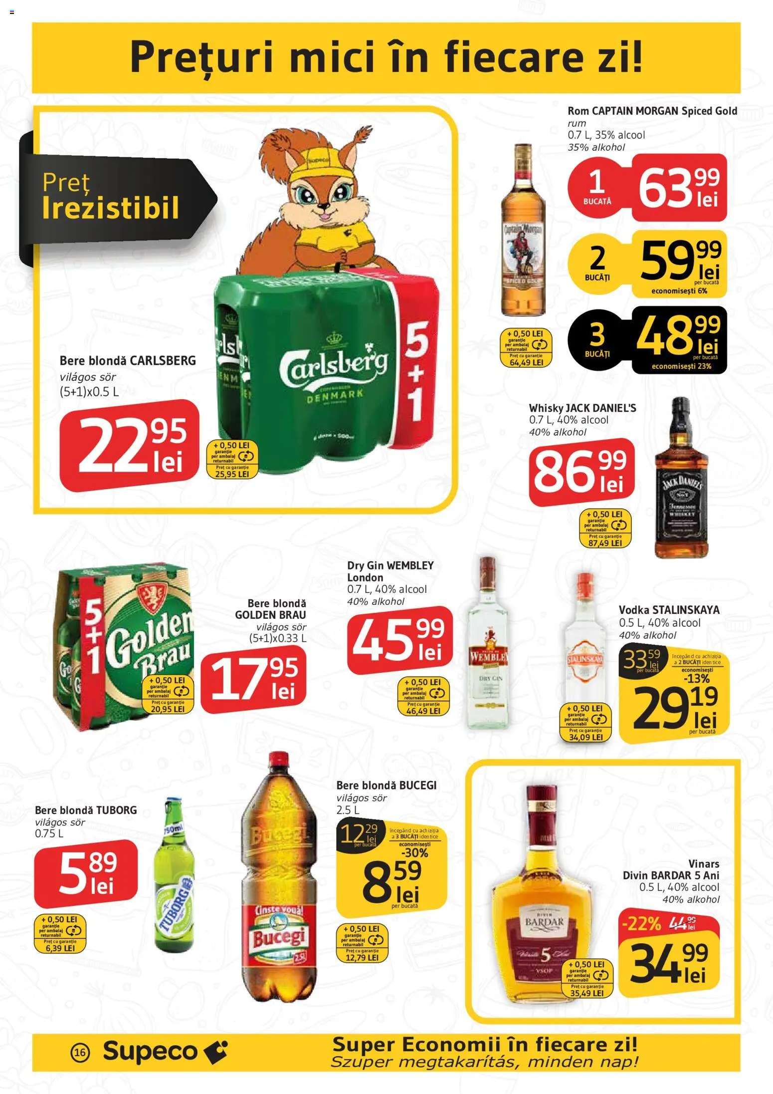 Noul catalog Supeco – valabil de la 09.07.2026 | Pagină: 16 | Produse: Mici, Rom, Gin, Vodka