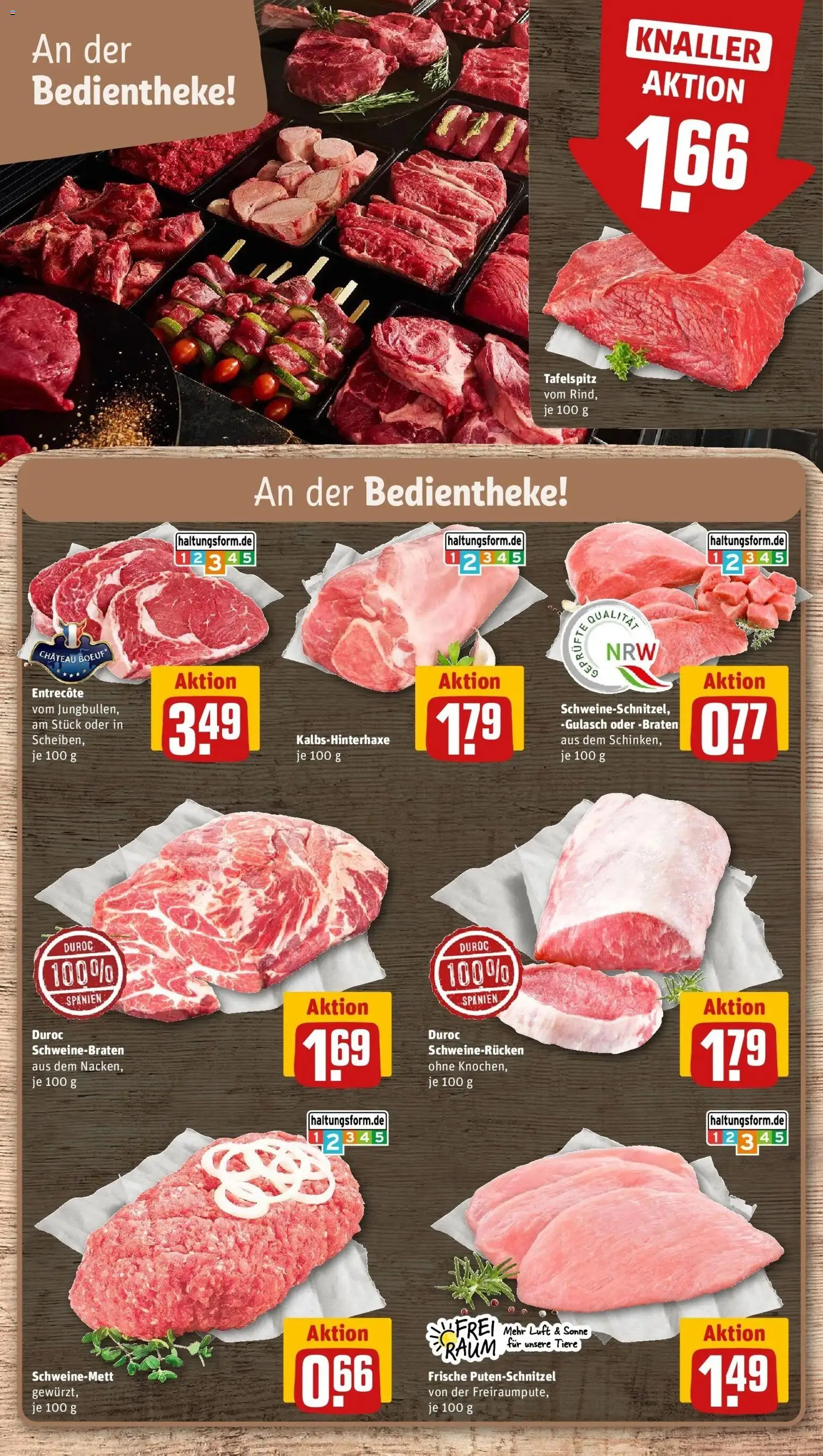 Rewe Prospekt Gütersloh – gültig ab 27.07.2026 | Seite: 8 | Produkte: Tafelspitz, Entrecote, Gulasch, Putenschnitzel