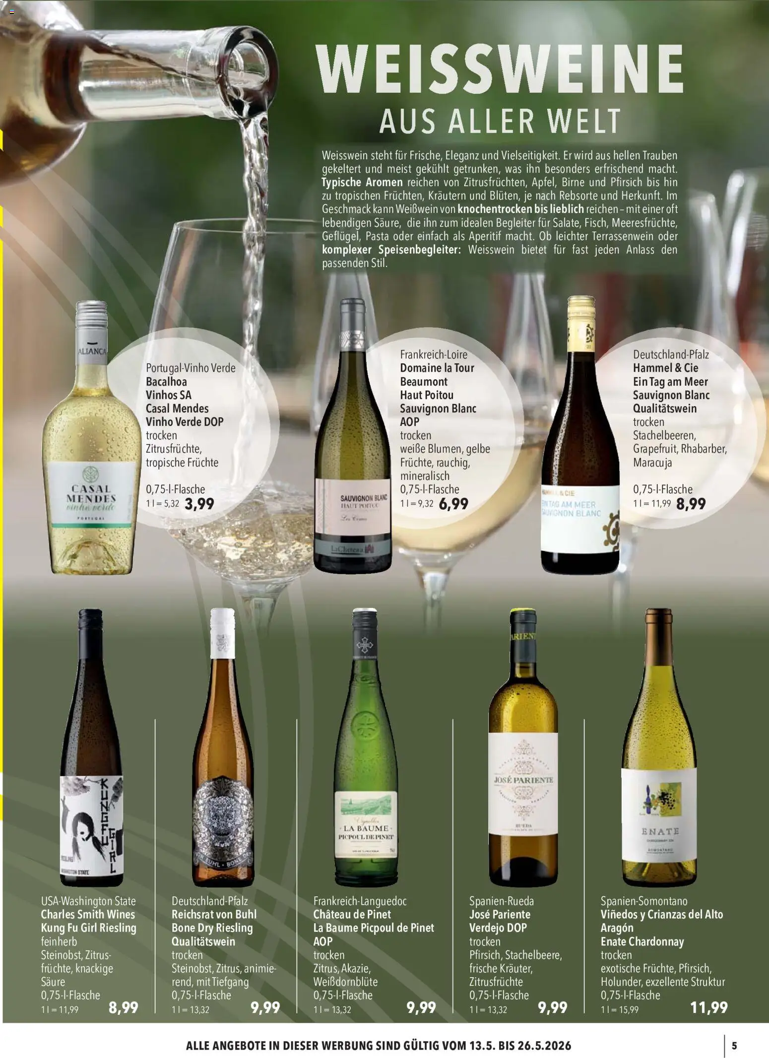 CITTI Markt Weine zu Pfingsten – gültig ab 13.05.2026 | Seite: 5 | Produkte: Trauben, Weißwein, Birne, Pasta