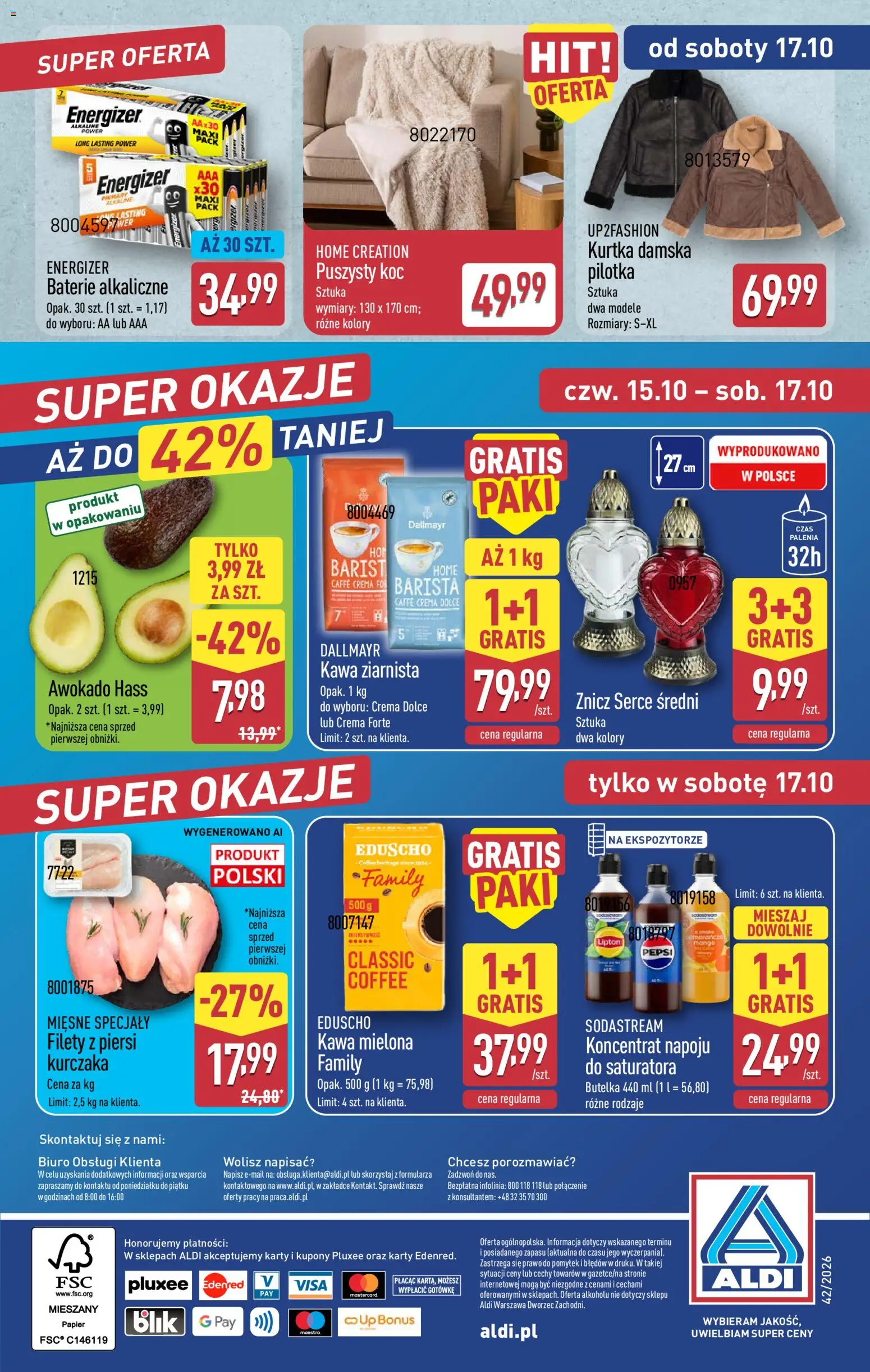 Aldi gazetka - Oferta weekendowa od 15.10.2026 | Strona: 14 | Produkty: Kurtka, Dallmayr, Pepsi, Sodastream