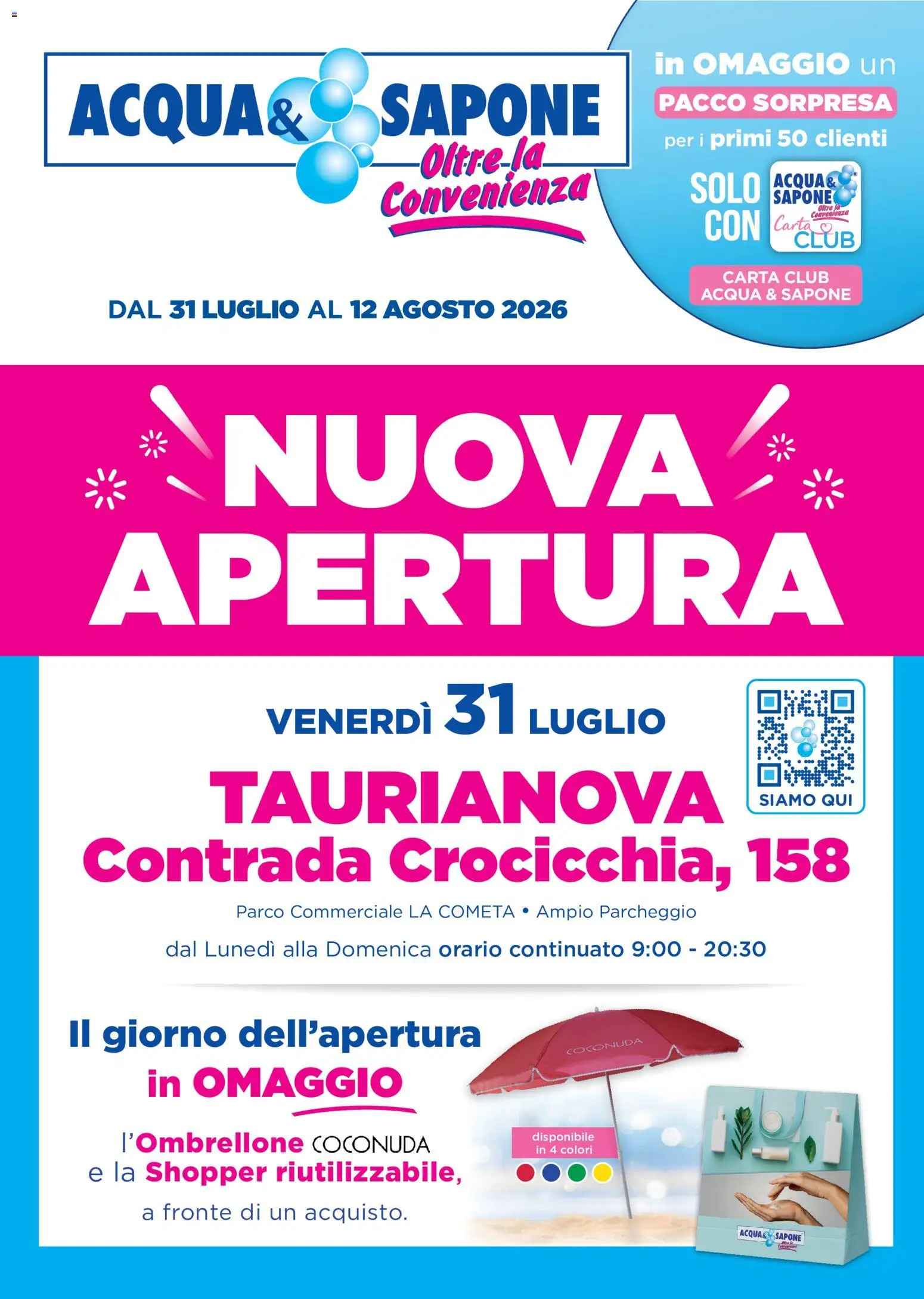 Volantino Acqua e Sapone del 31/07/2026 | Pagina: 1 | Prodotti: Sapone, Acqua