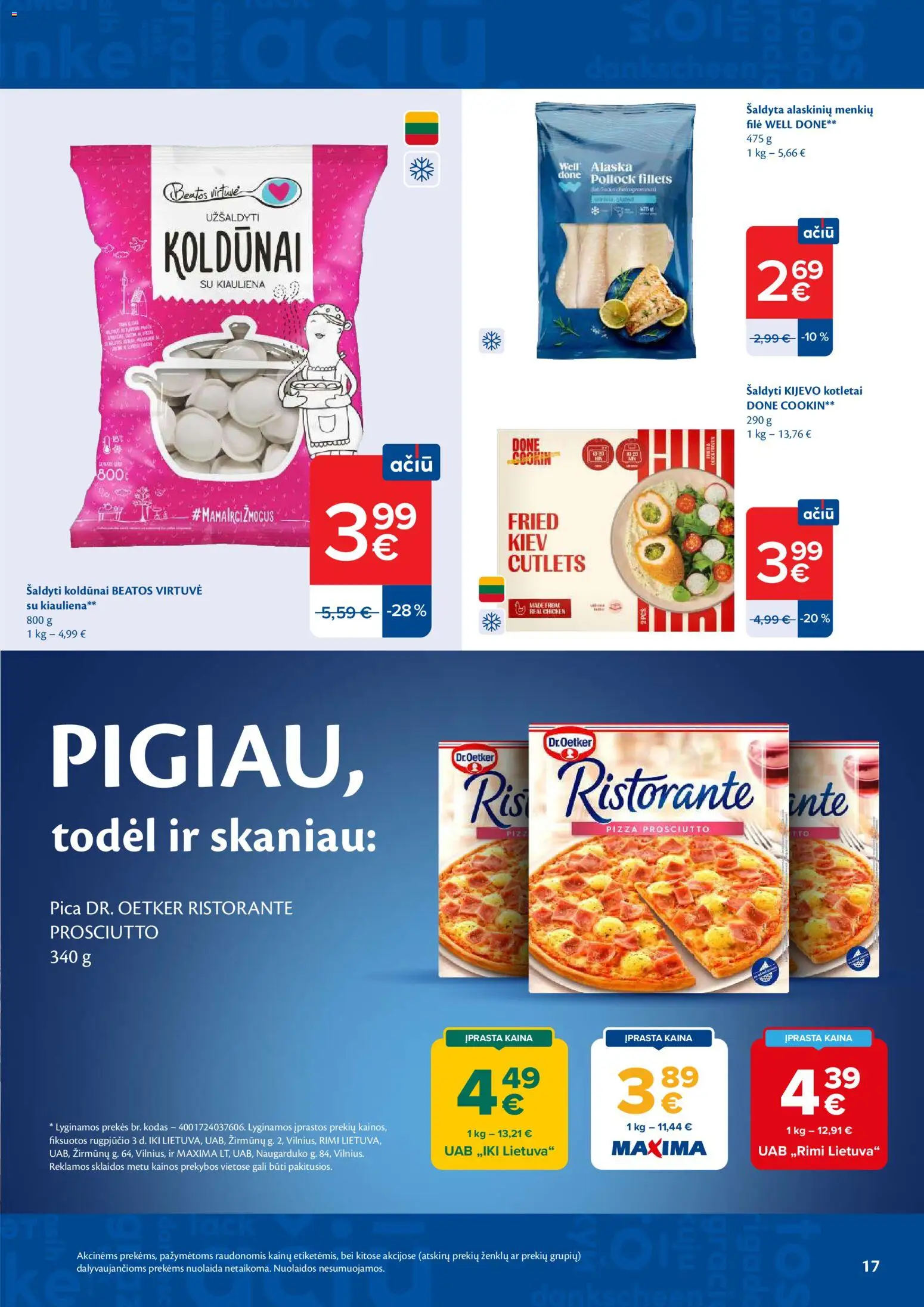 MAXIMA akcijos nuo 2026.08.11 | Puslapis: 17 | Prekių: Pica, Kiauliena