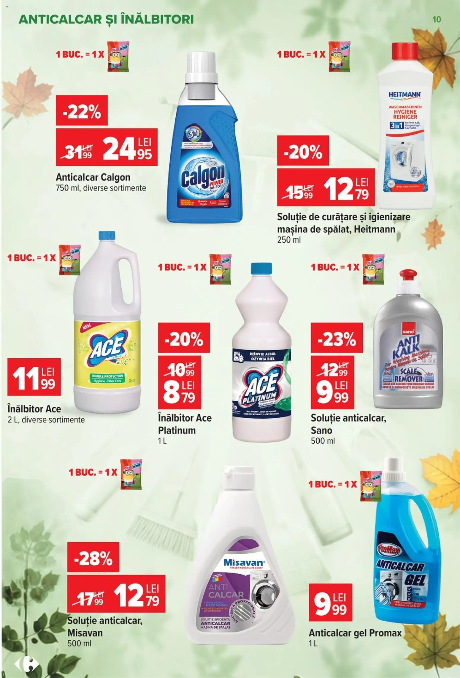 Noul catalog Carrefour – valabil de la 30.09.2026 | Pagină: 10 | Produse: Calgon, Mașină De Spălat, Solutie de curatare, Hygiene