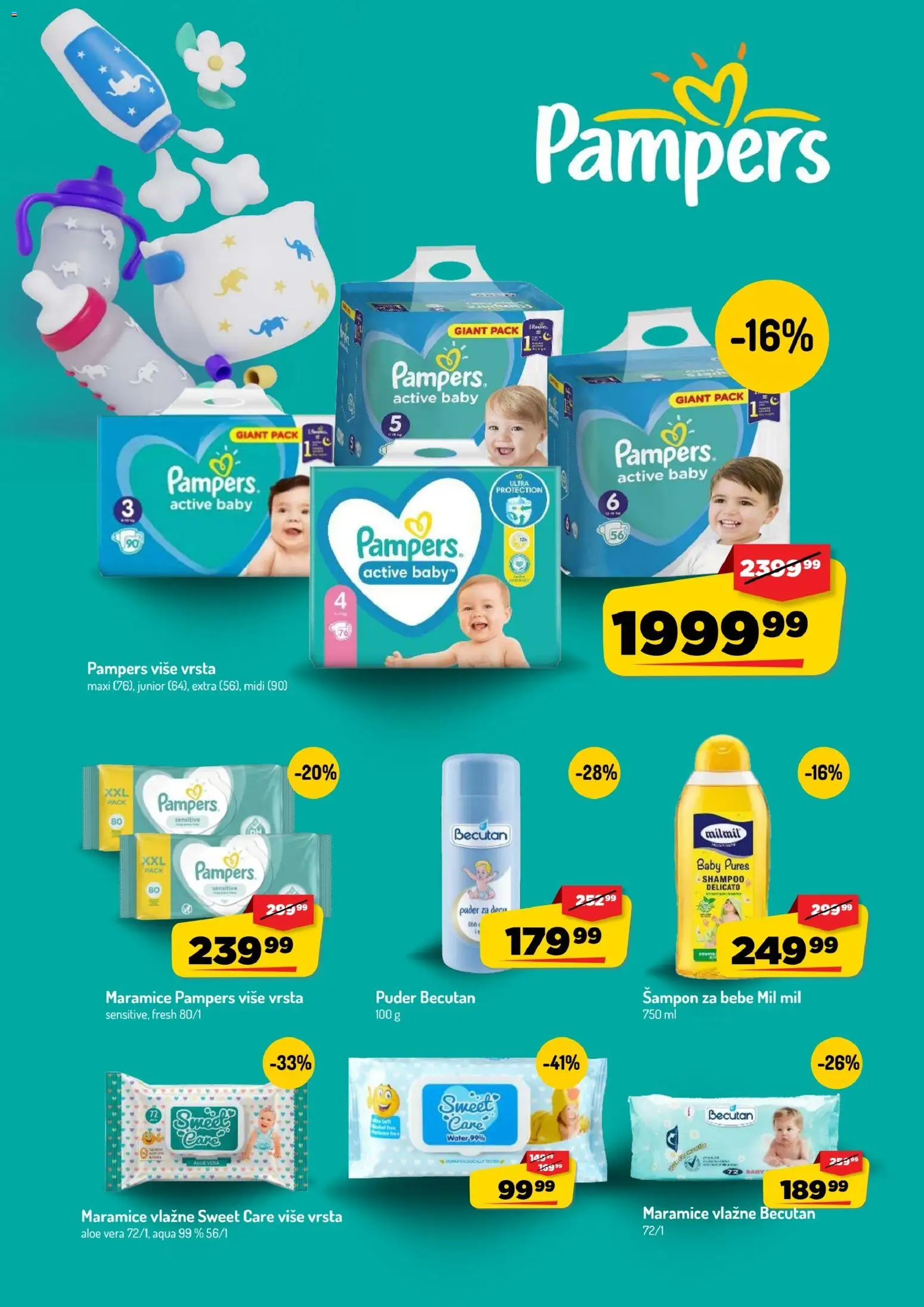 Aman katalog - važi od 31.08.2026 | Strana: 34 | Proizvode: Maramice, Pampers, Aloe vera, Puder