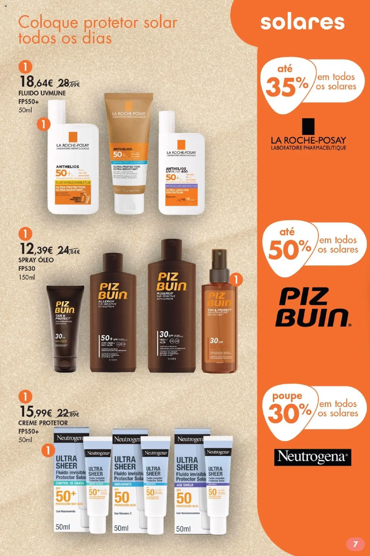 Pingo Doce Bem-estar Corpo Lojas │ válido de 05.05.2026 | Página: 7 | Produtos: Protetor solar, Óleo, Vitamina c, Creme