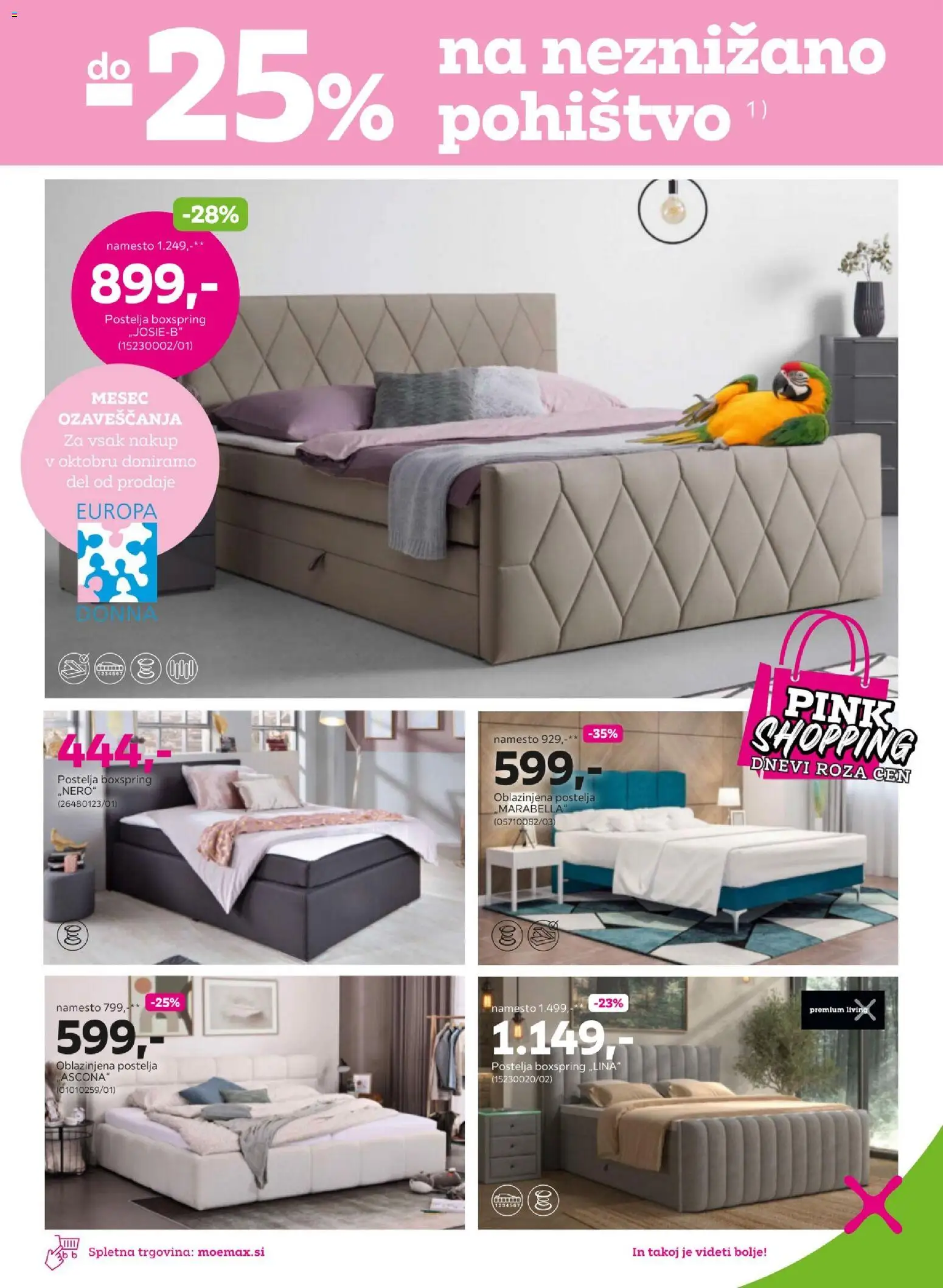 Novi Mömax katalog ponudbe – veljaven od 11.10.2026 | Stran: 3 | Izdelki: Pohištvo, Postelja