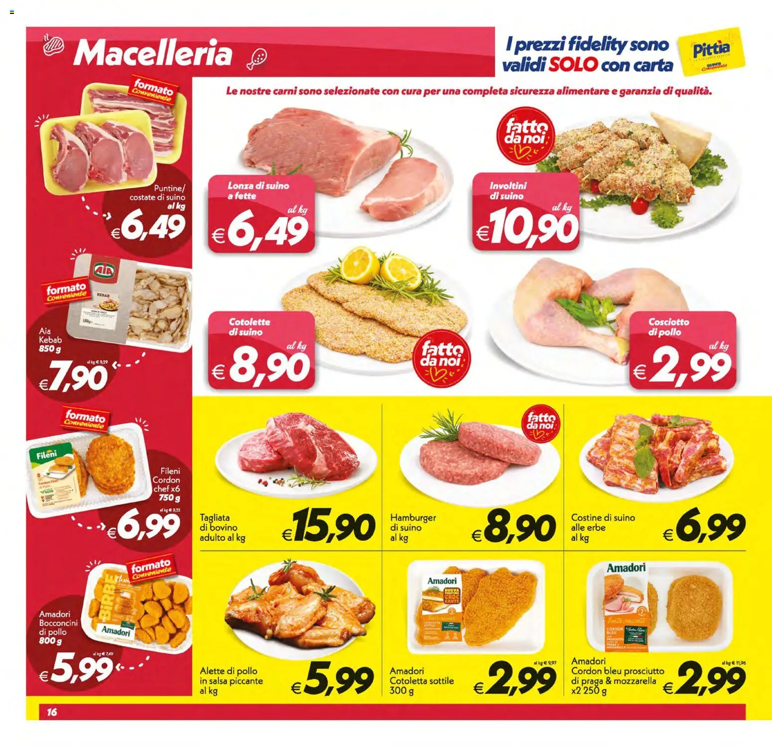 Volantino SuperConveniente del 10/07/2026 | Pagina: 16 | Prodotti: Bovino, Salsa, Mozzarella, Hamburger