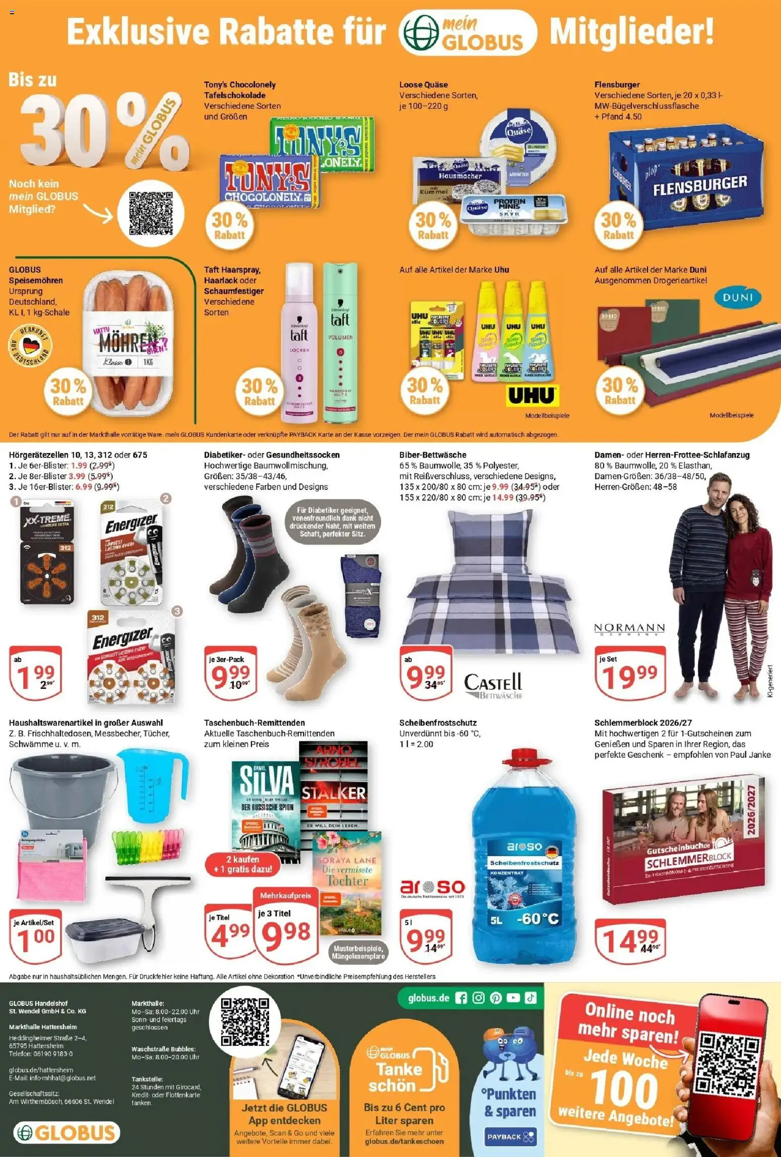 Globus Prospekt Hattersheim (ab 26.10.2026) » Angebote online | Seite: 25 | Produkte: Schokolade, Bettwäsche, Mohren, Telefon
