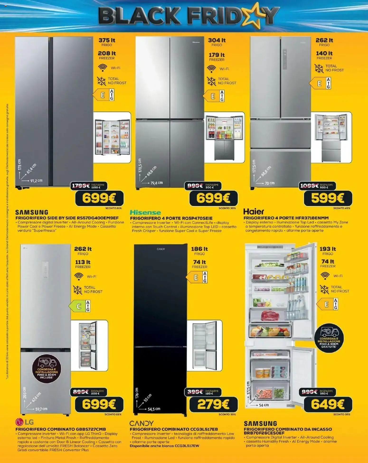 Euronics BLACK FRIDAY 2026 volantino dal 29/10 ⏳ | Pagina: 10 | Prodotti: Compressore, Freezer, Frigorifero, Frigorifero combinato