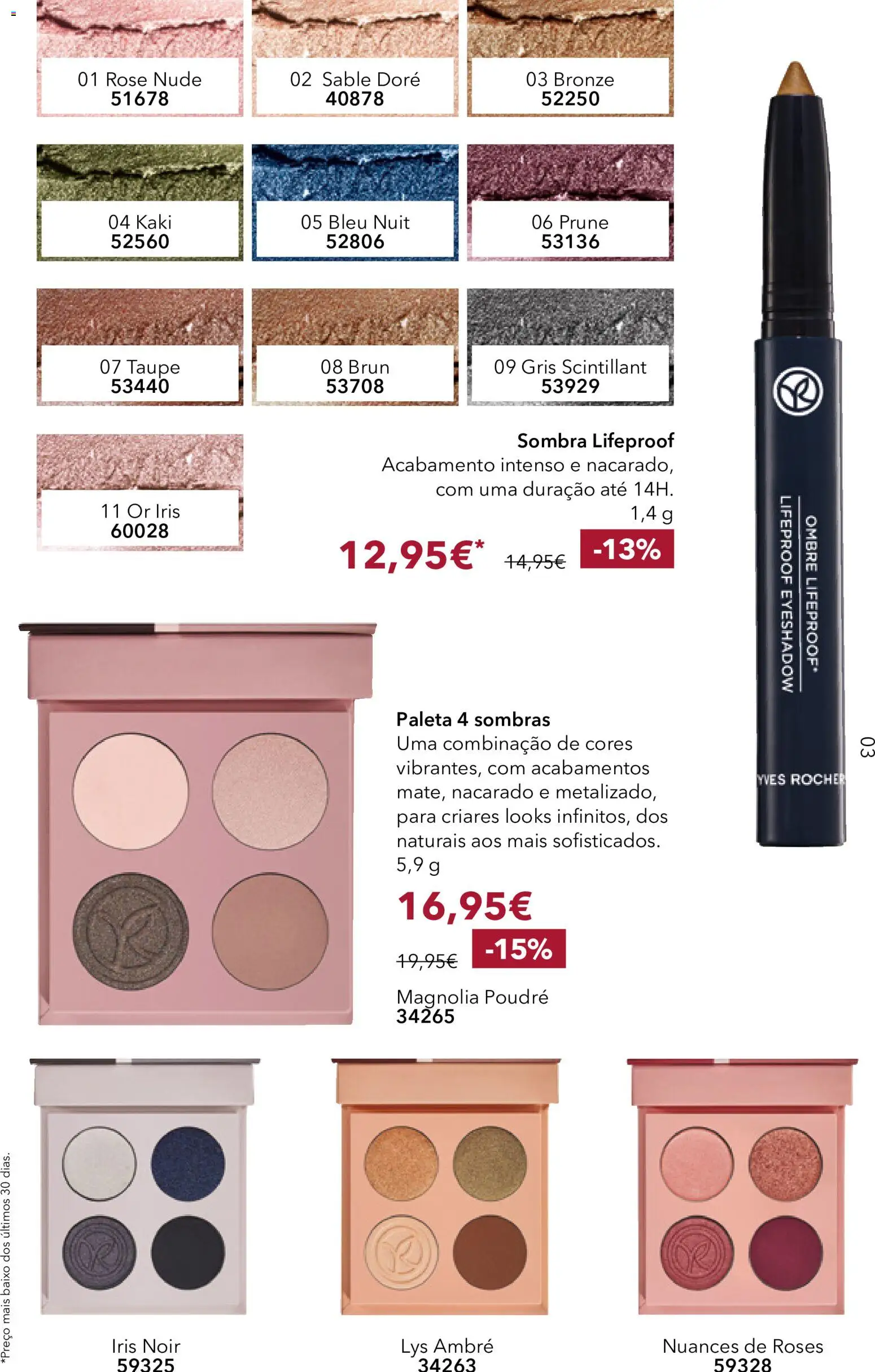 Yves Rocher Catálogo 12 │ válido de 24/09/2026 | Página: 40 | Produtos: Sombras