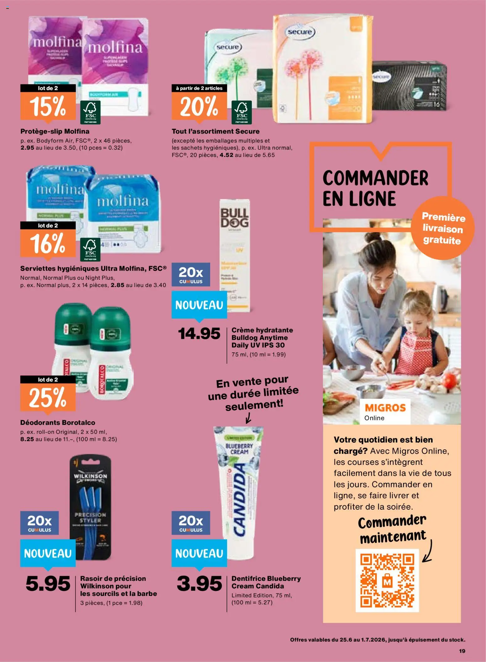 Migros aktionen FR – gültig ab 23.06.2026 | Seite: 19 | Produkte: Deodorant, Creme