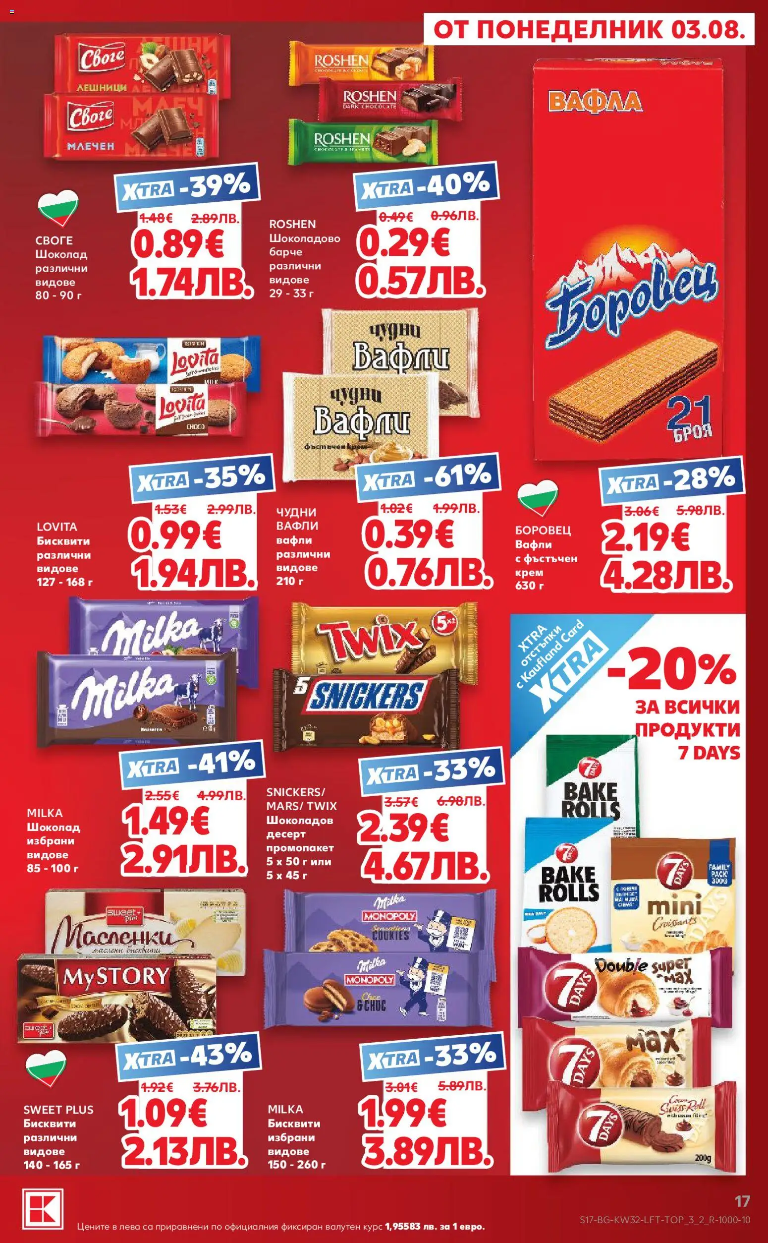 {H1} | Страница: 17 | Продукти: Крем, Snickers, Вафла, Вафли