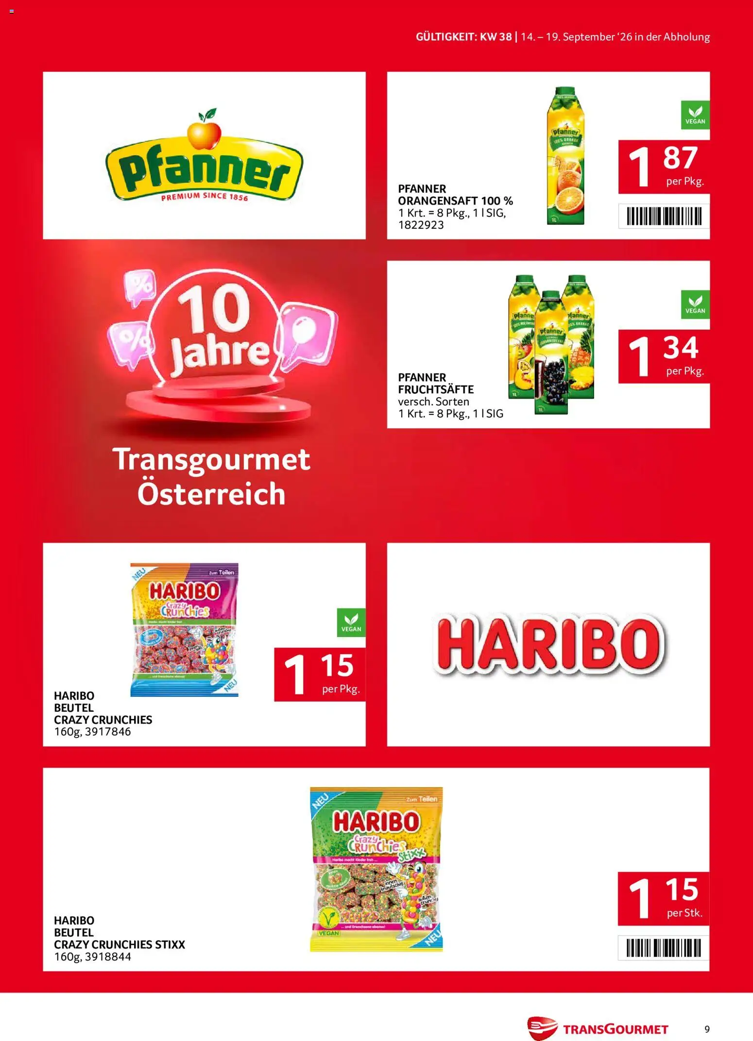 Transgourmet Flugblatt gültig ab 14.09.2026 | Seite: 9