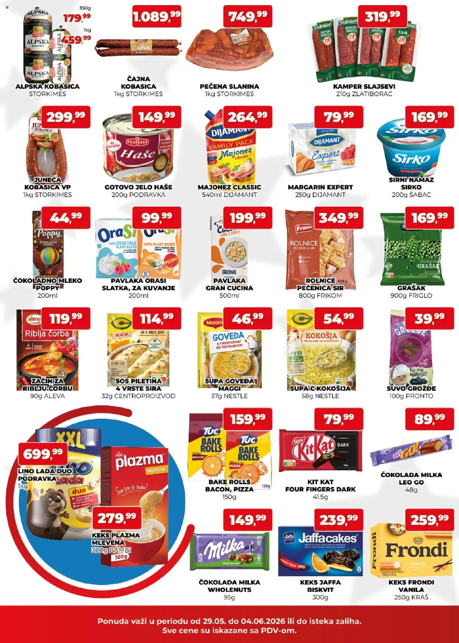 Plus Cash & Carry katalog - važi od 29.05.2026 | Strana: 2 | Proizvode: Majonez, Milka, Lino lada, Pečenica