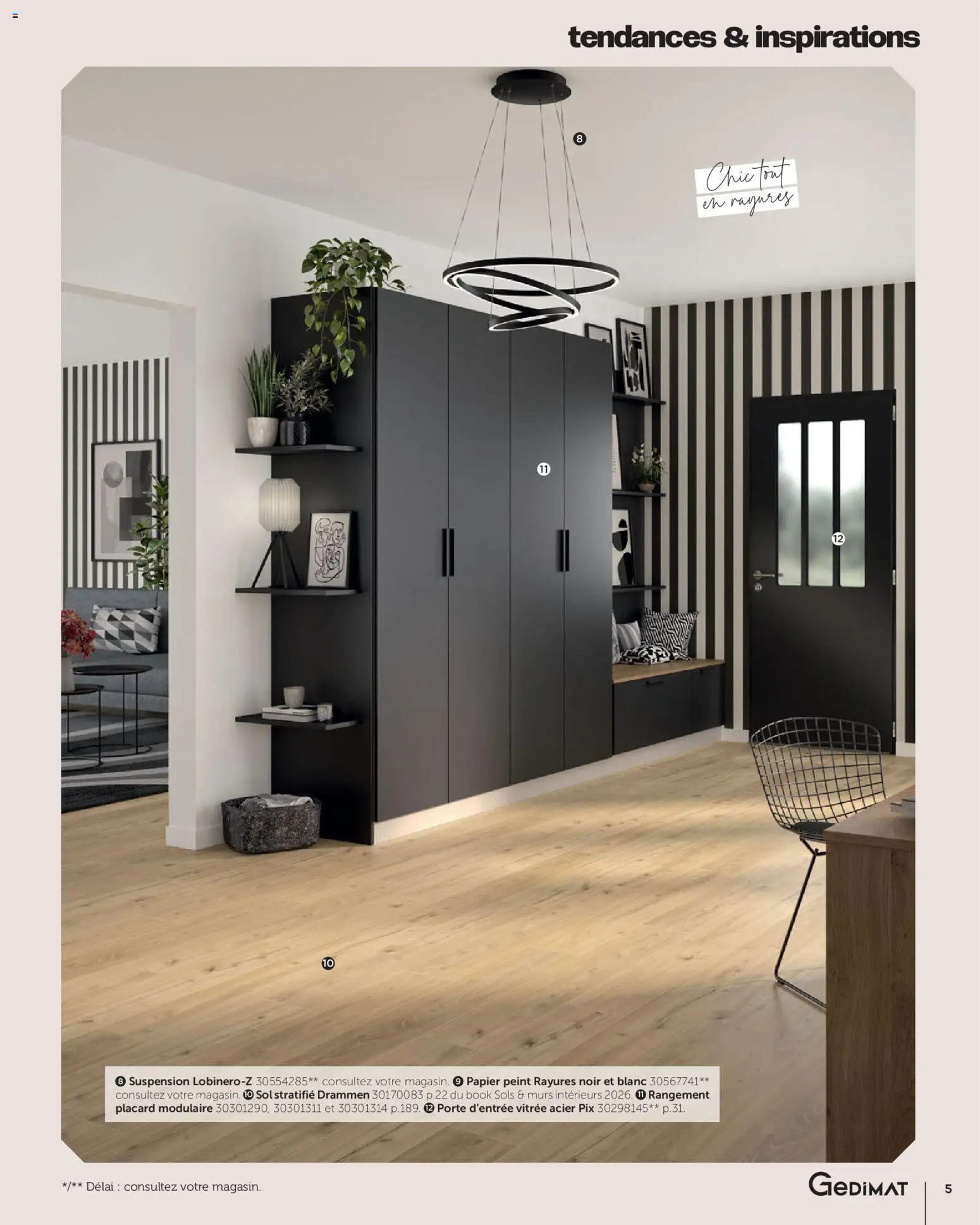 {H1} | Page: 5 | Produits: Porte, Suspension, Papier peint