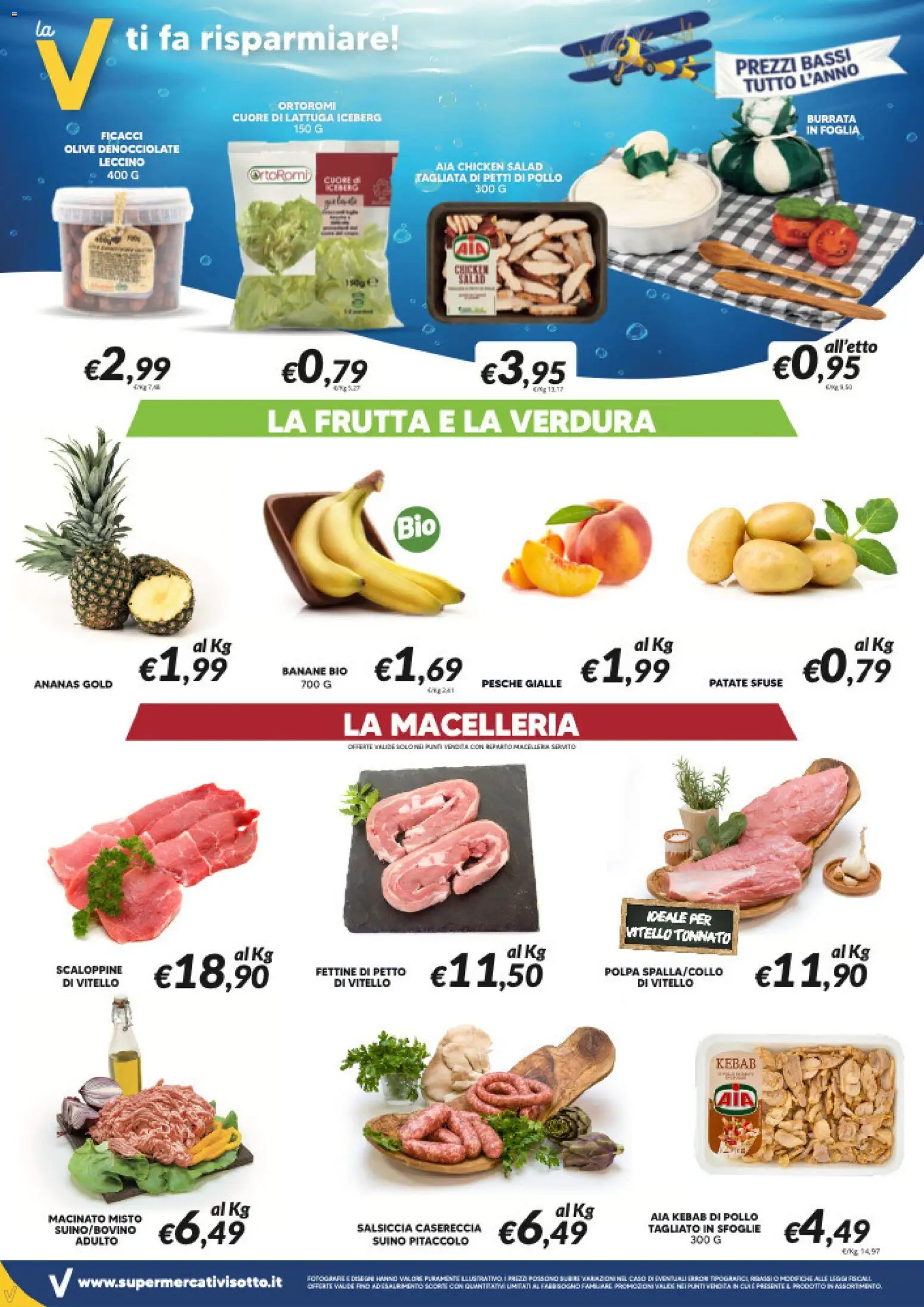 Volantino Visotto del 29/07/2026 | Pagina: 2 | Prodotti: Frutta, Suino, Salsiccia, Burrata