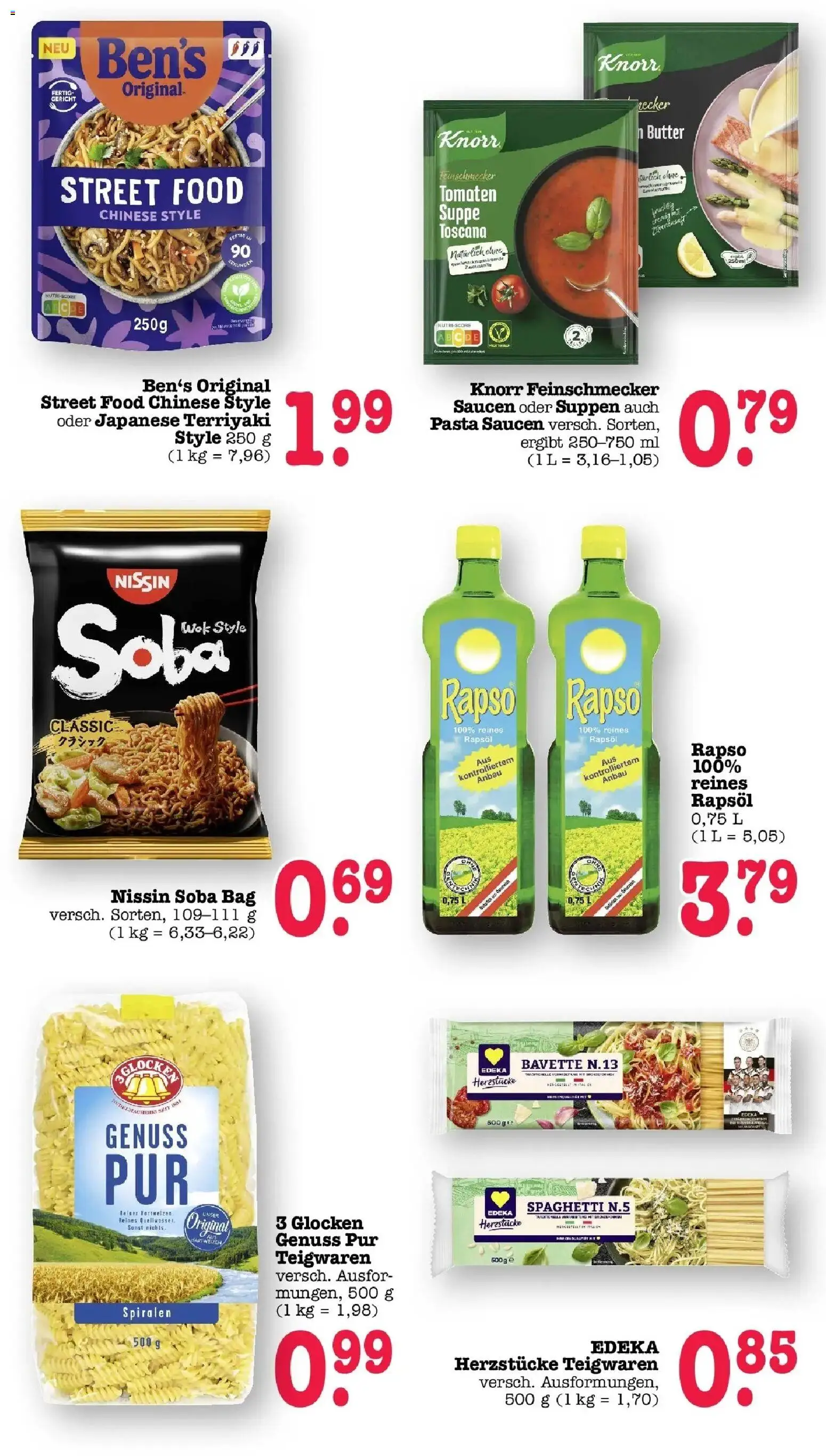Edeka Prospekt Mainz-Weisenau (ab 10.08.2026) » Angebote Online | Seite: 39 | Produkte: Rapsöl, Tomaten, Pasta, Wok