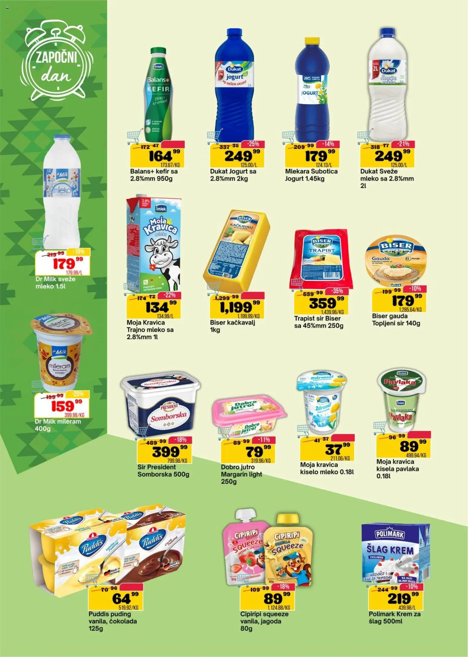 Senta Promet katalog - važi od 17.06.2026 | Strana: 4 | Proizvode: Trapist sir, Jagoda, Moja kravica, Topljeni sir