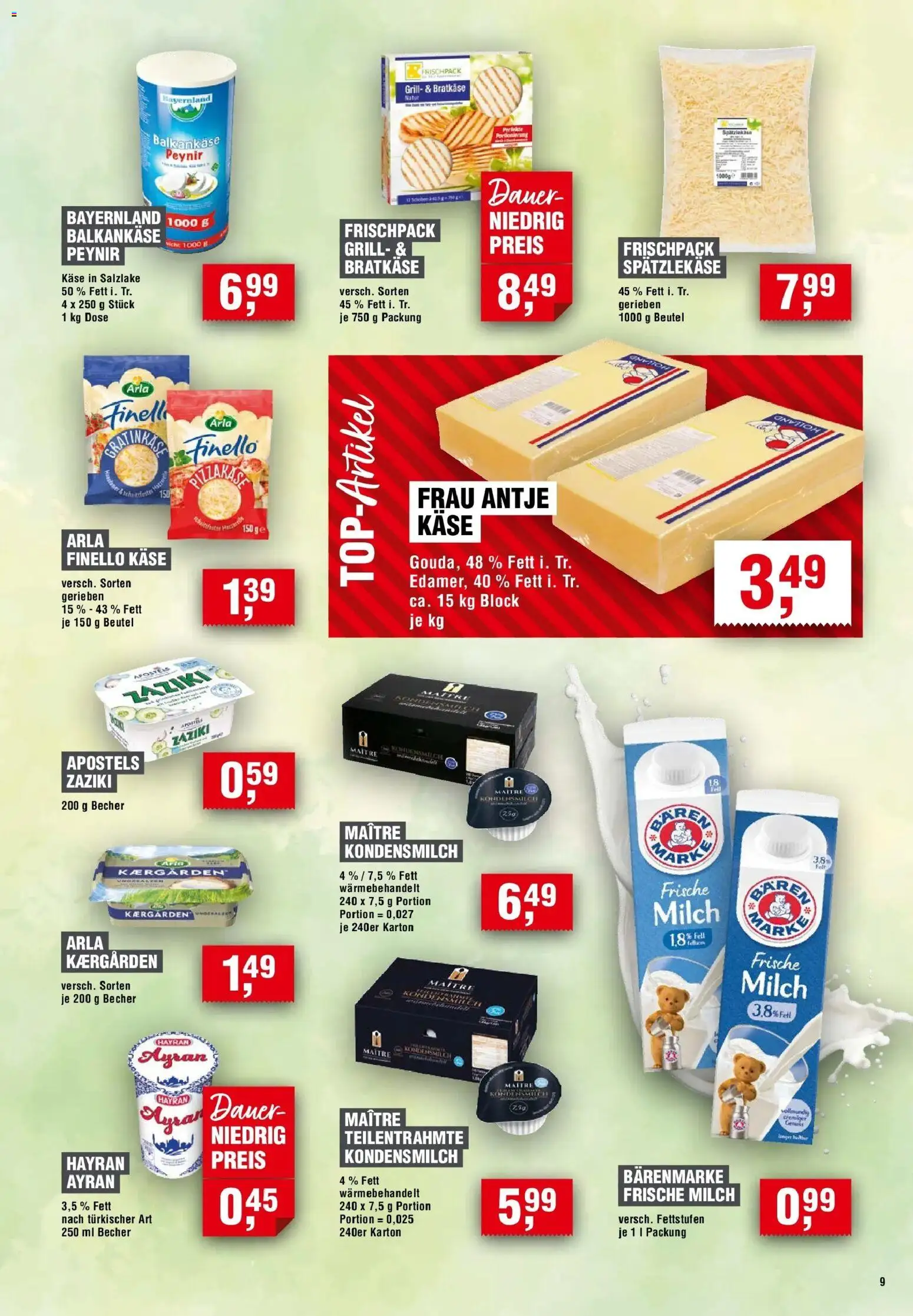 Edeka Prospekt Offenburg – gültig ab 13.08.2026 | Seite: 9 | Produkte: Grill, Milch, Käse, Milch 3,5%