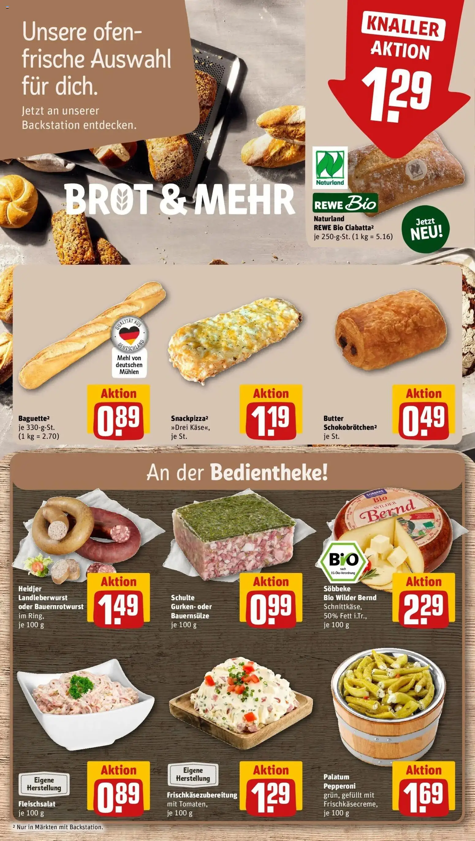 Rewe Prospekt Weilburg / Kubach – gültig ab 05.07.2026 | Seite: 11 | Produkte: Mehl, Butter, Brot, Gurken