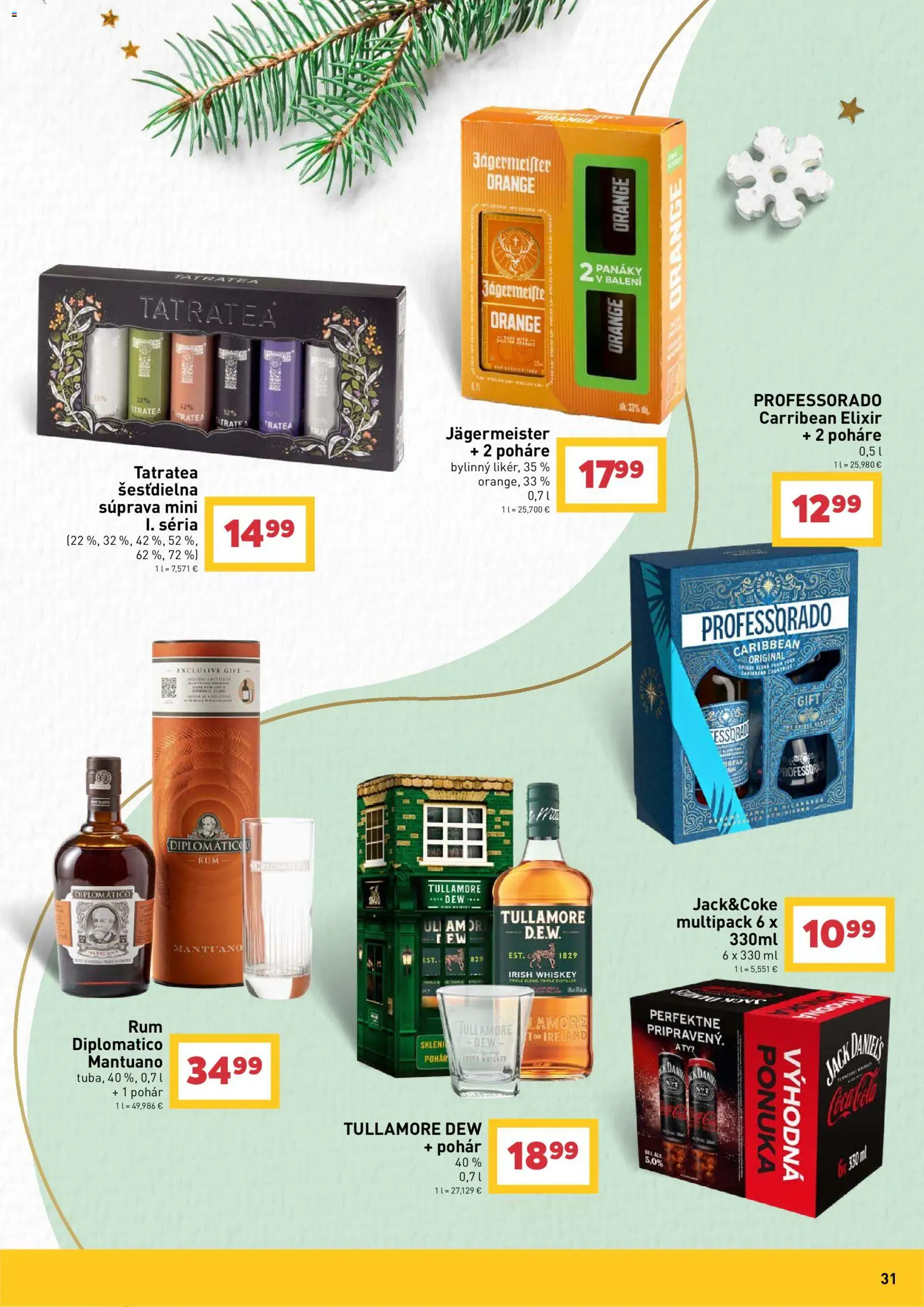 Nové Billa akcie – leták je platný od 14.10.2026 | Strana: 31 | Produkty: Diplomatico, Poháre, Diplomático rum, Tullamore Dew