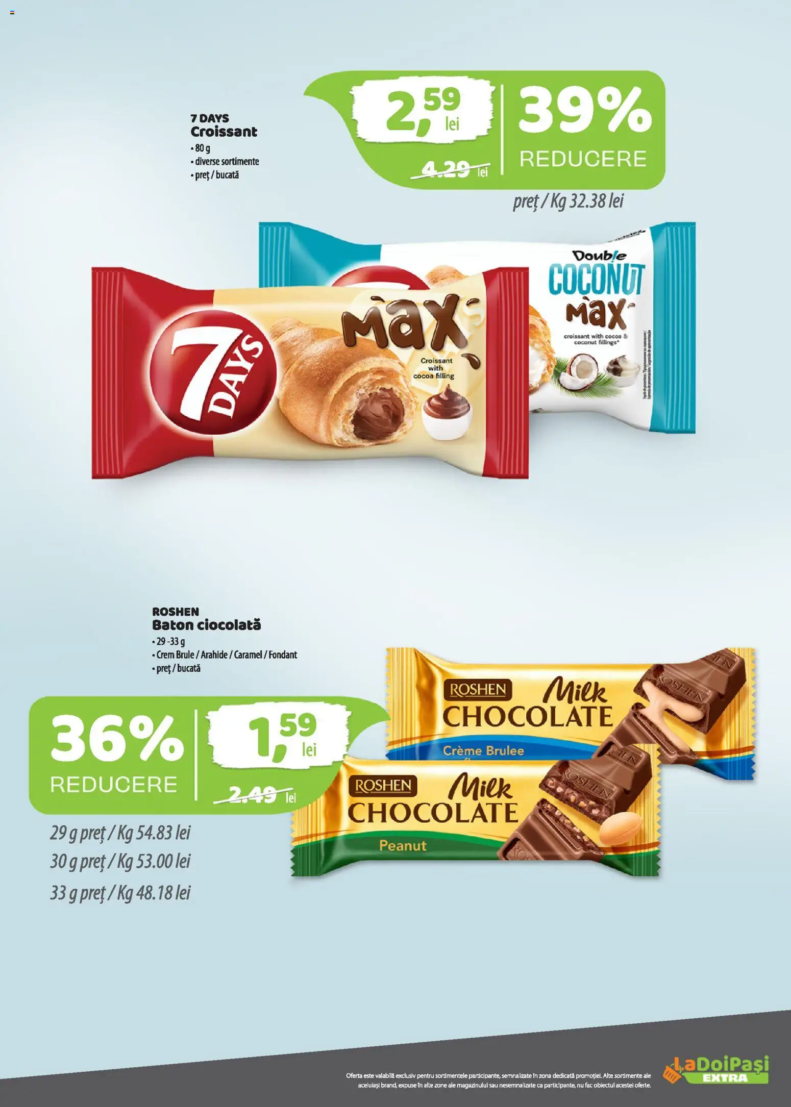 Noul catalog LaDoiPași – valabil de la 01.09.2026 | Pagină: 10 | Produse: Croissant, Arahide, Ciocolată
