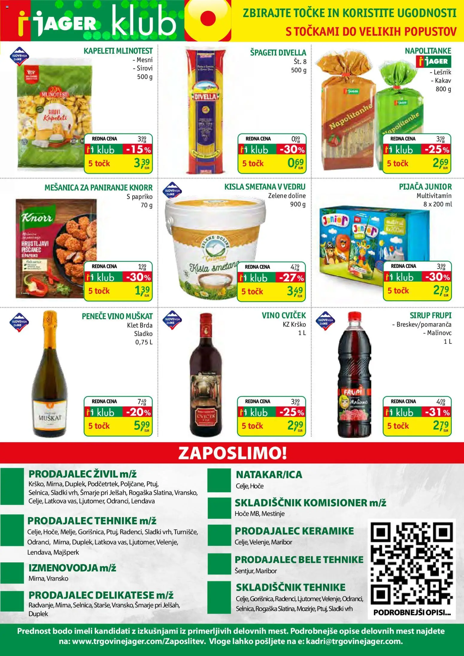 Novi Jager katalog ponudbe – veljaven od 12.08.2026 | Stran: 13 | Izdelki: Napolitanke, Kakav, Kisla smetana, Smetana
