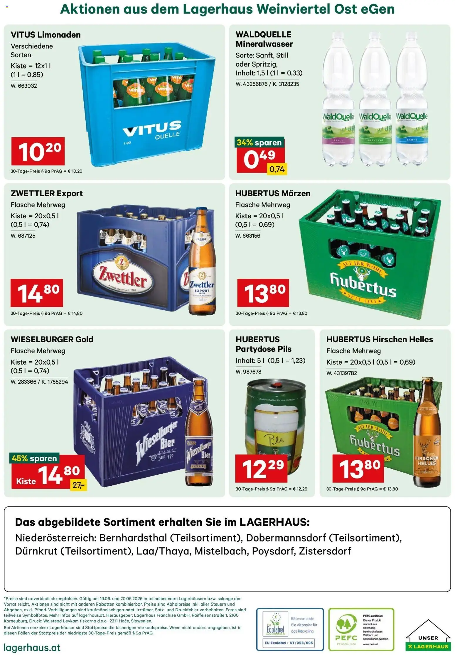 Lagerhaus Wochen Angebote gültig ab 19.06.2026 | Seite: 4 | Produkte: Bier