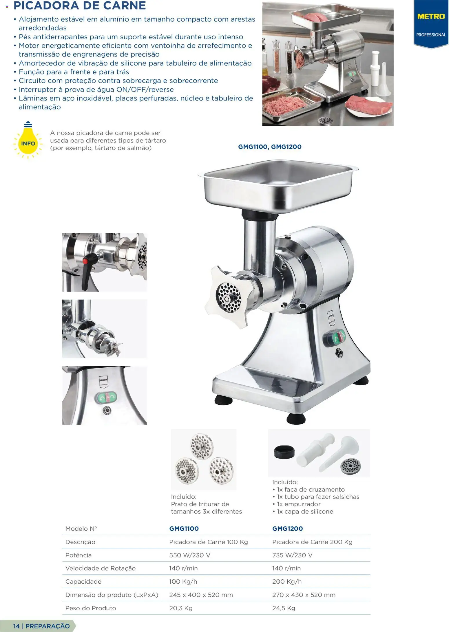 Makro Equipamento Profissional de Cozinha e Catering │ válido de 09.06.2026 | Página: 14 | Produtos: Agua, Faca, Interruptor, Carne