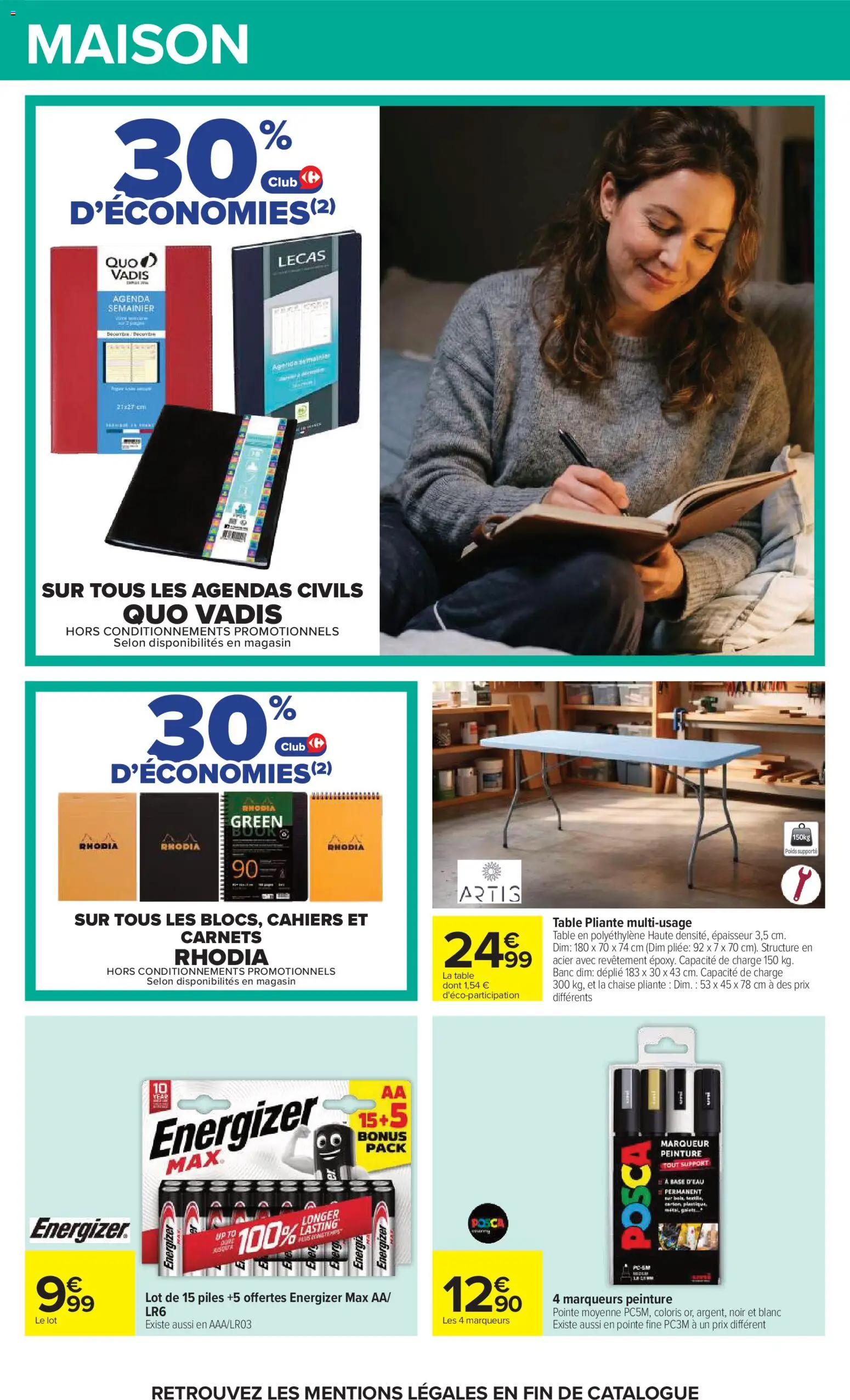 {H1} | Page: 55 | Produits: Carnets, Banc, Agenda, Chaise