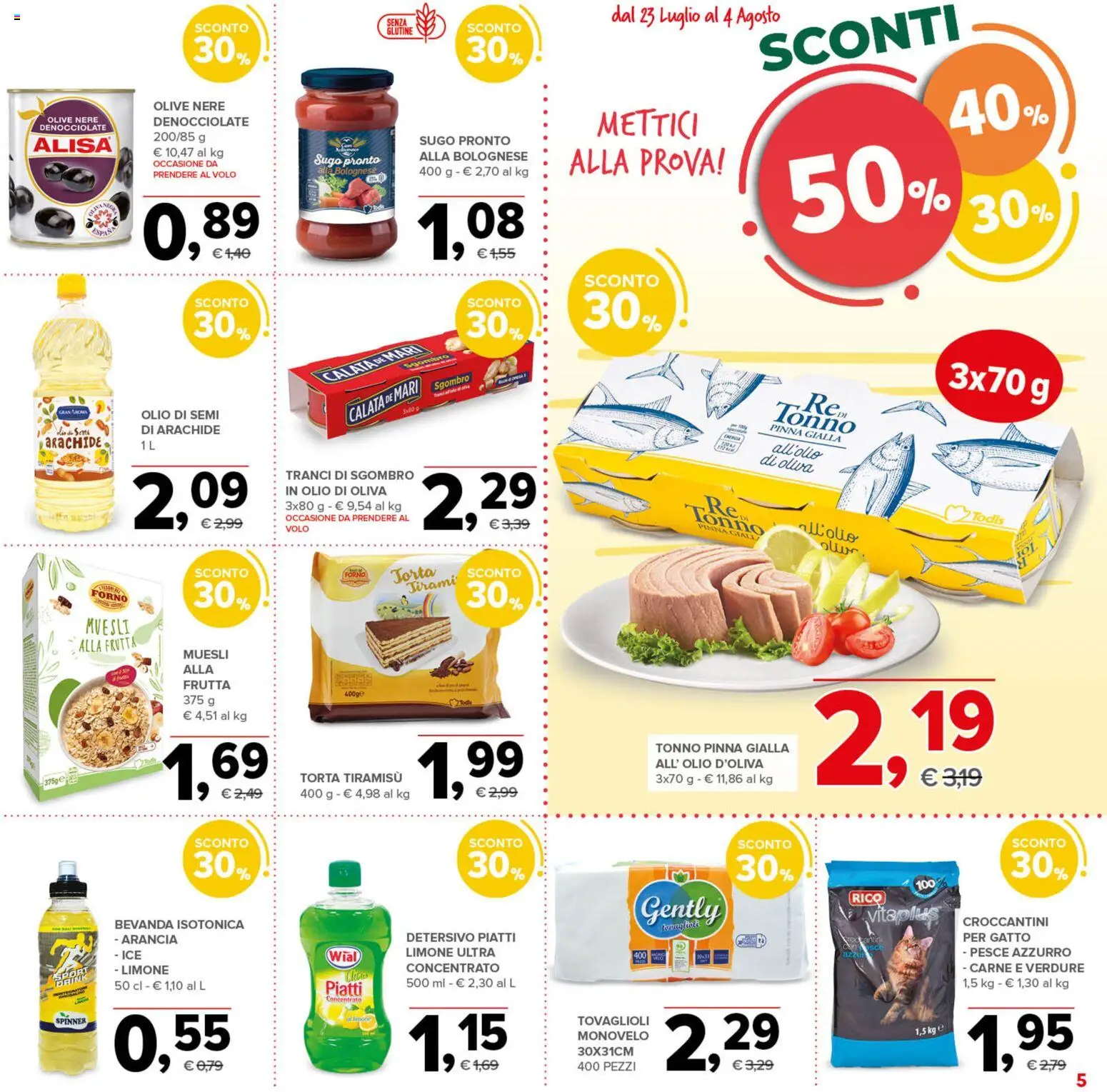 Volantino Todis del 23/07/2026 | Pagina: 5 | Prodotti: Frutta, Limone, Sugo, Sgombro