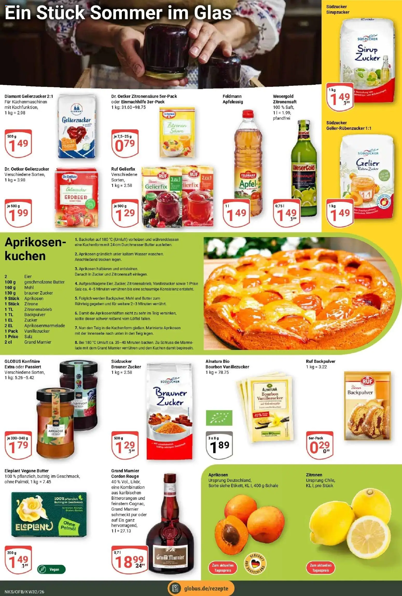 Globus Prospekt Neunkirchen (ab 03.08.2026) » Angebote online | Seite: 19 | Produkte: Äpfel, Wasser, Backofen, Zitronen